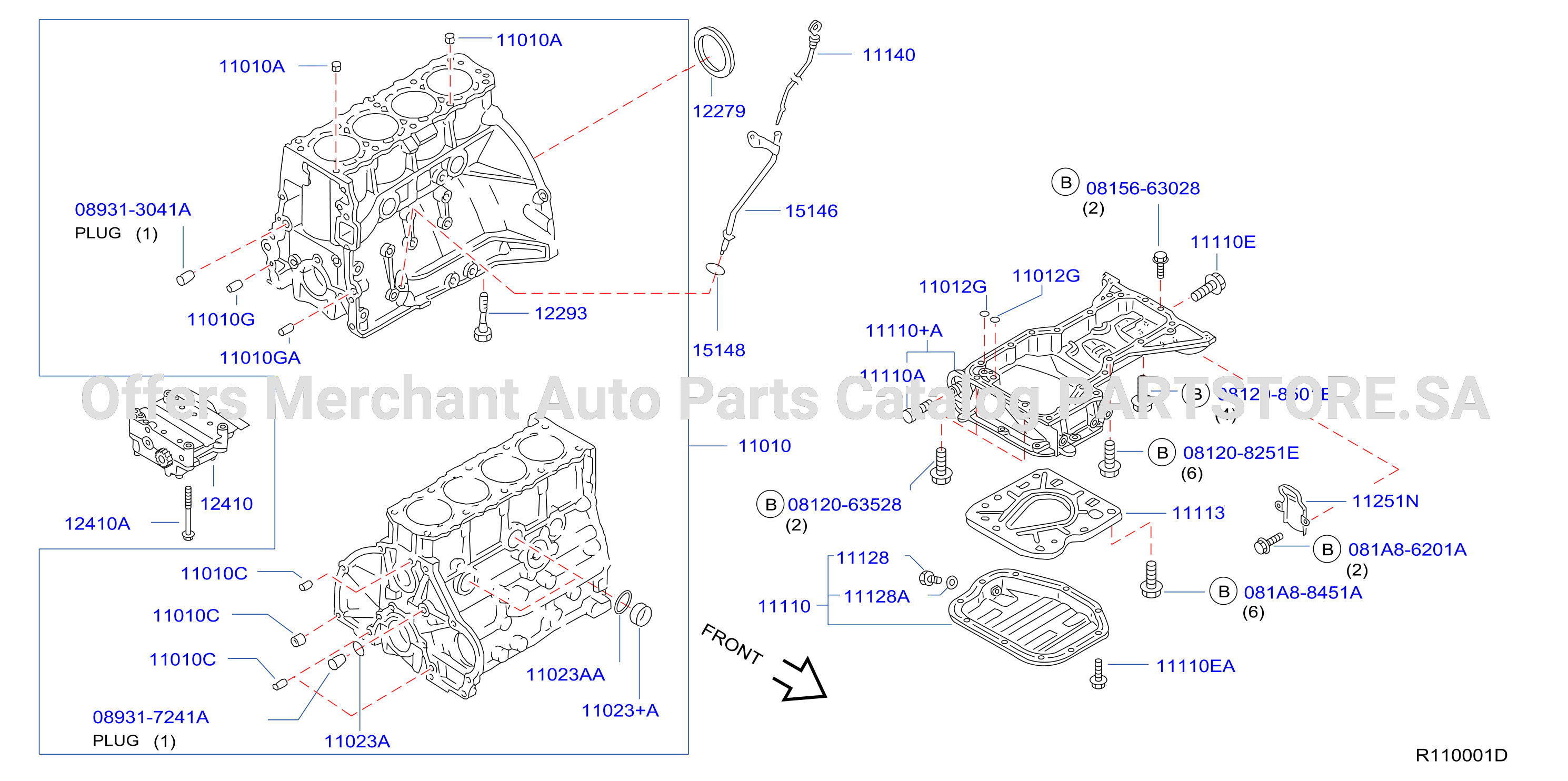 Cylinder Block Oil Pan Assembly
