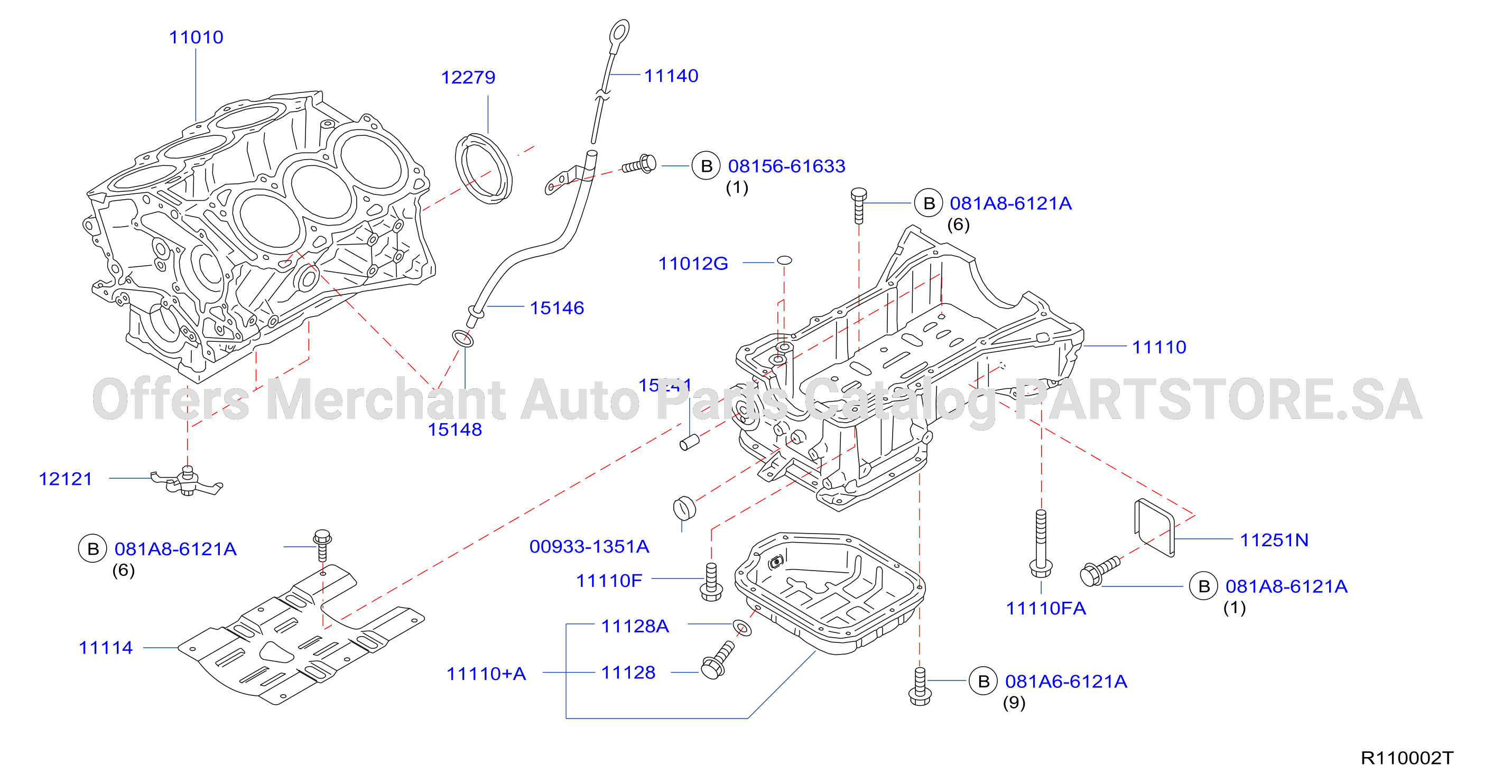 Cylinder Block Oil Pan Block Oil Pan Components