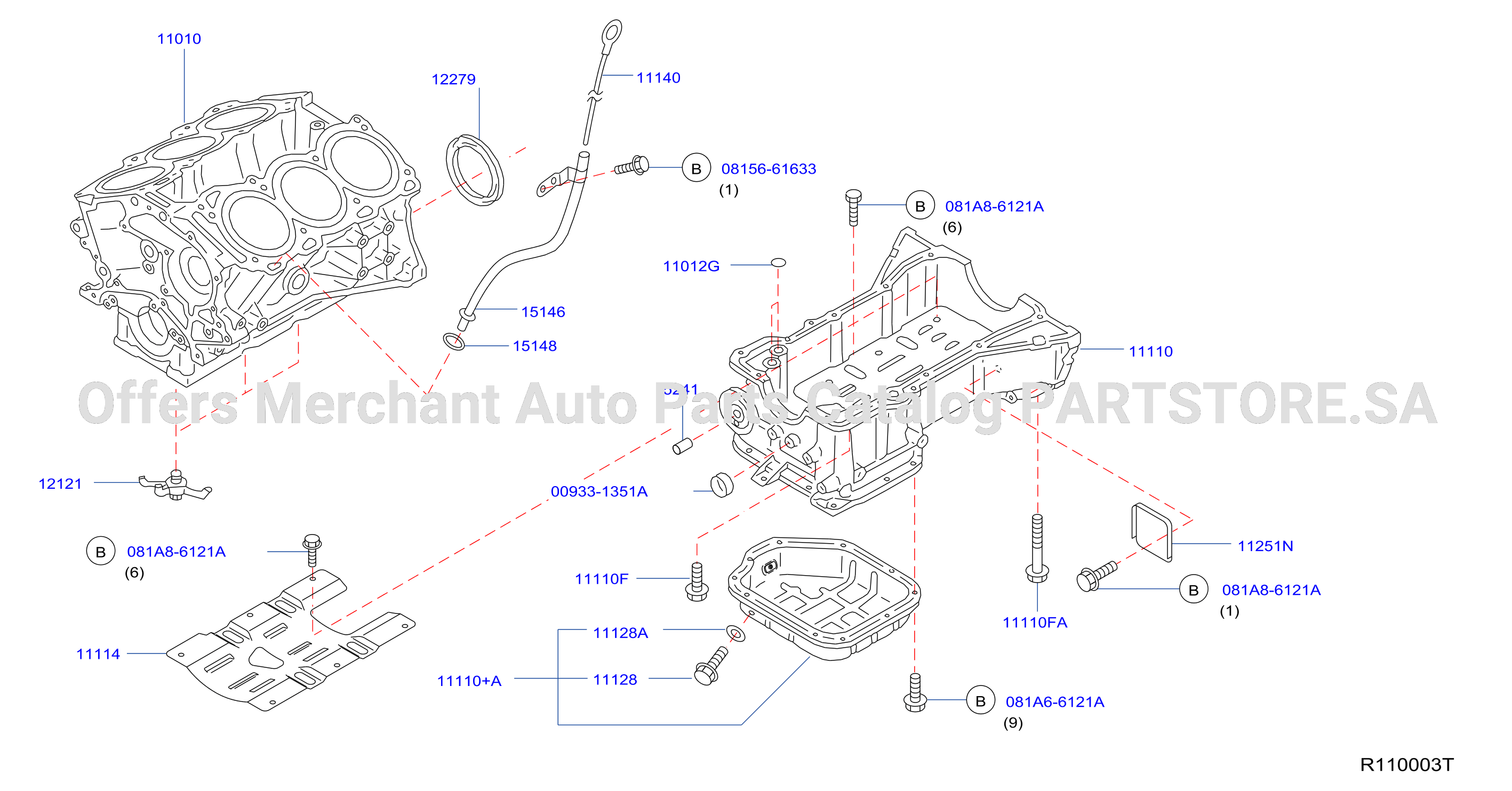 Cylinder Block Oil Pan Block Oil Pan Components