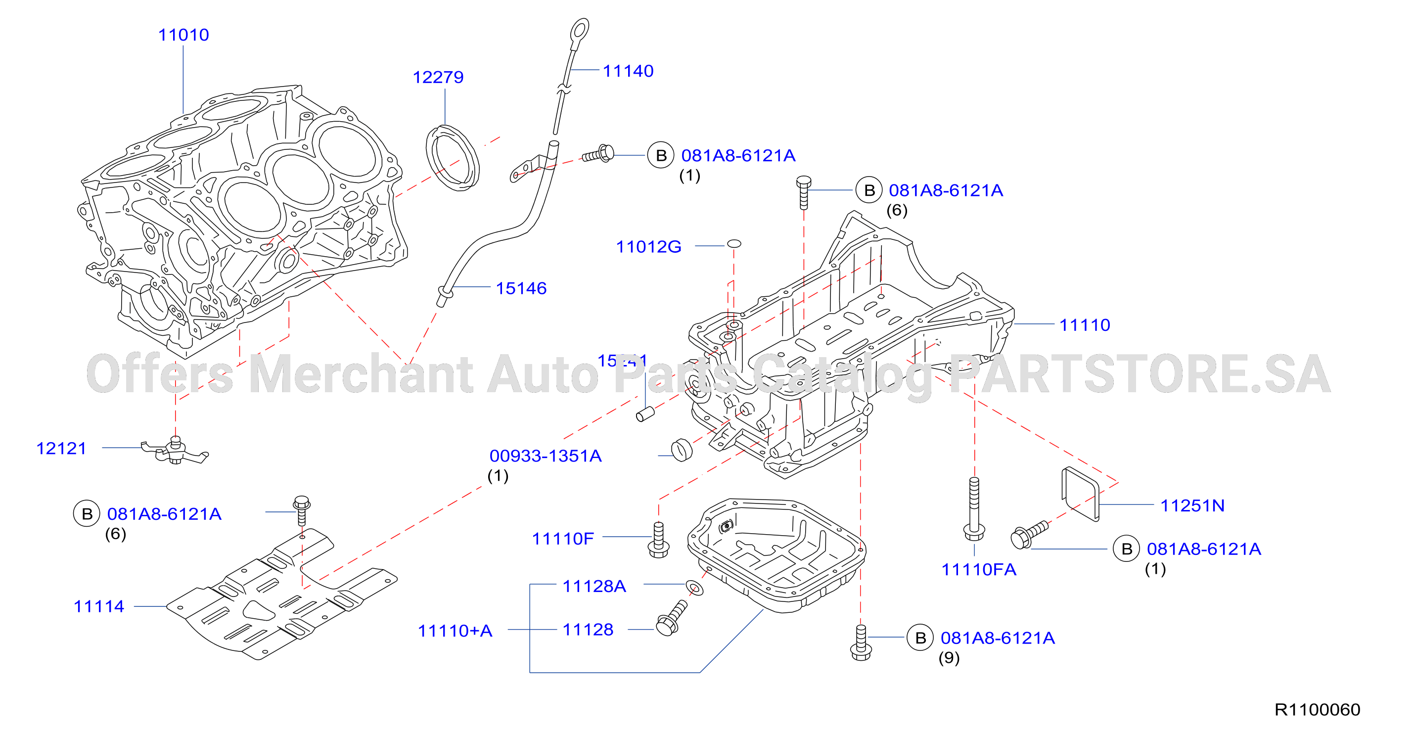 Cylinder Block Oil Pan Component Parts