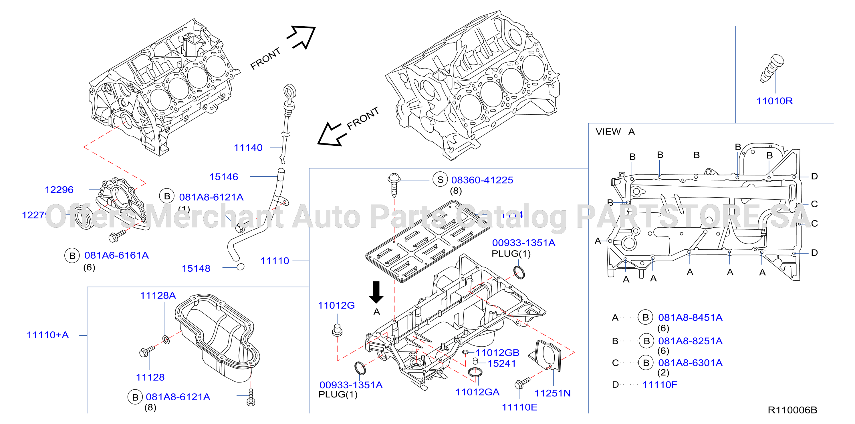 Cylinder Block Oil Pan Component Parts