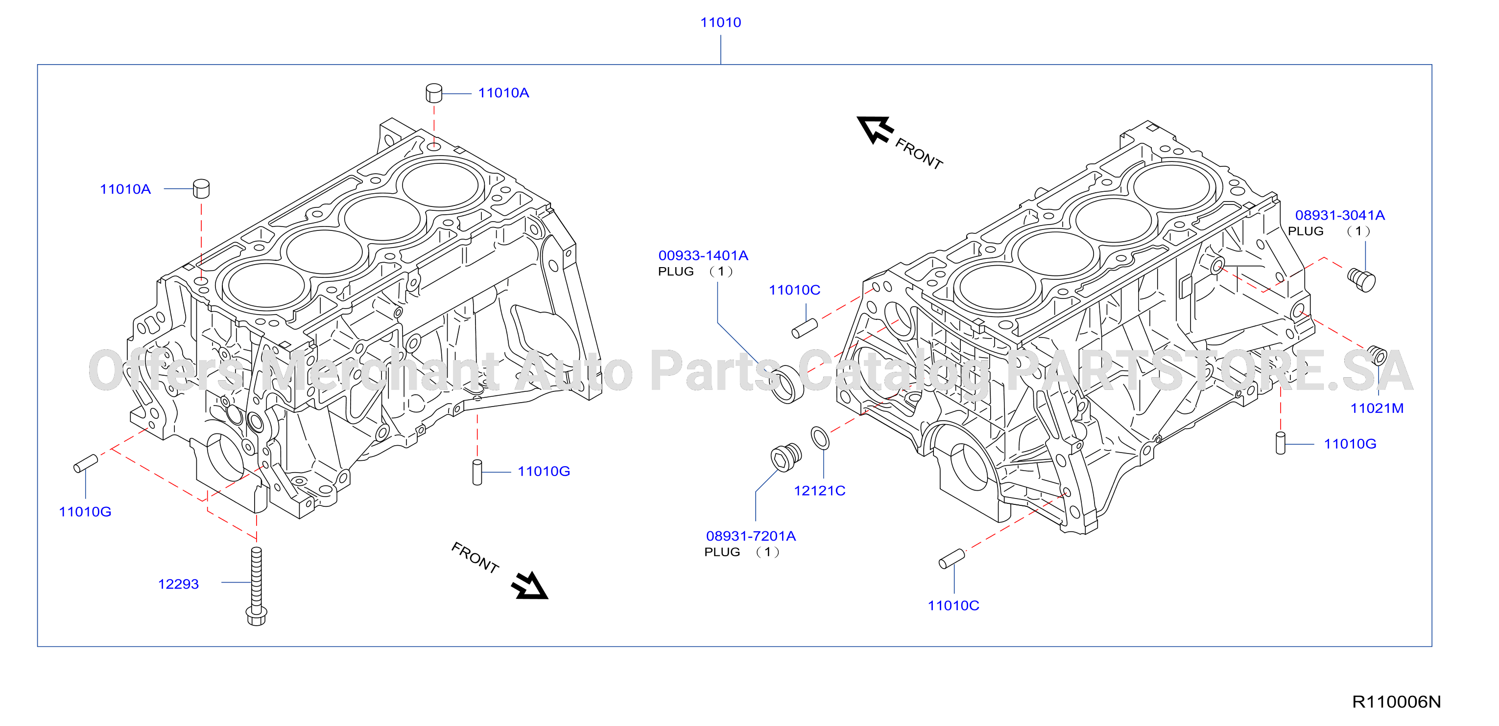 Cylinder Block Oil Pan Component Parts