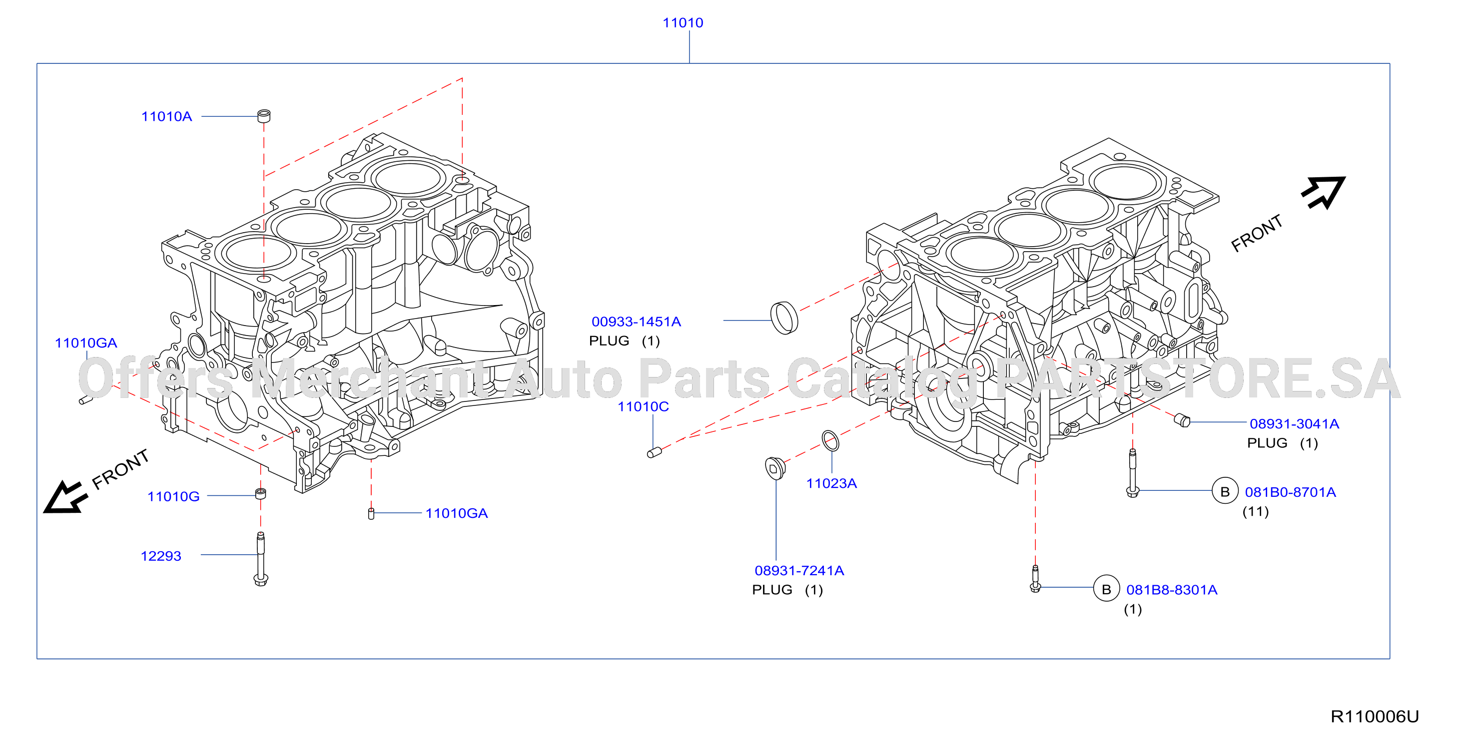 Cylinder Block Oil Pan Cylinder Block Assembly