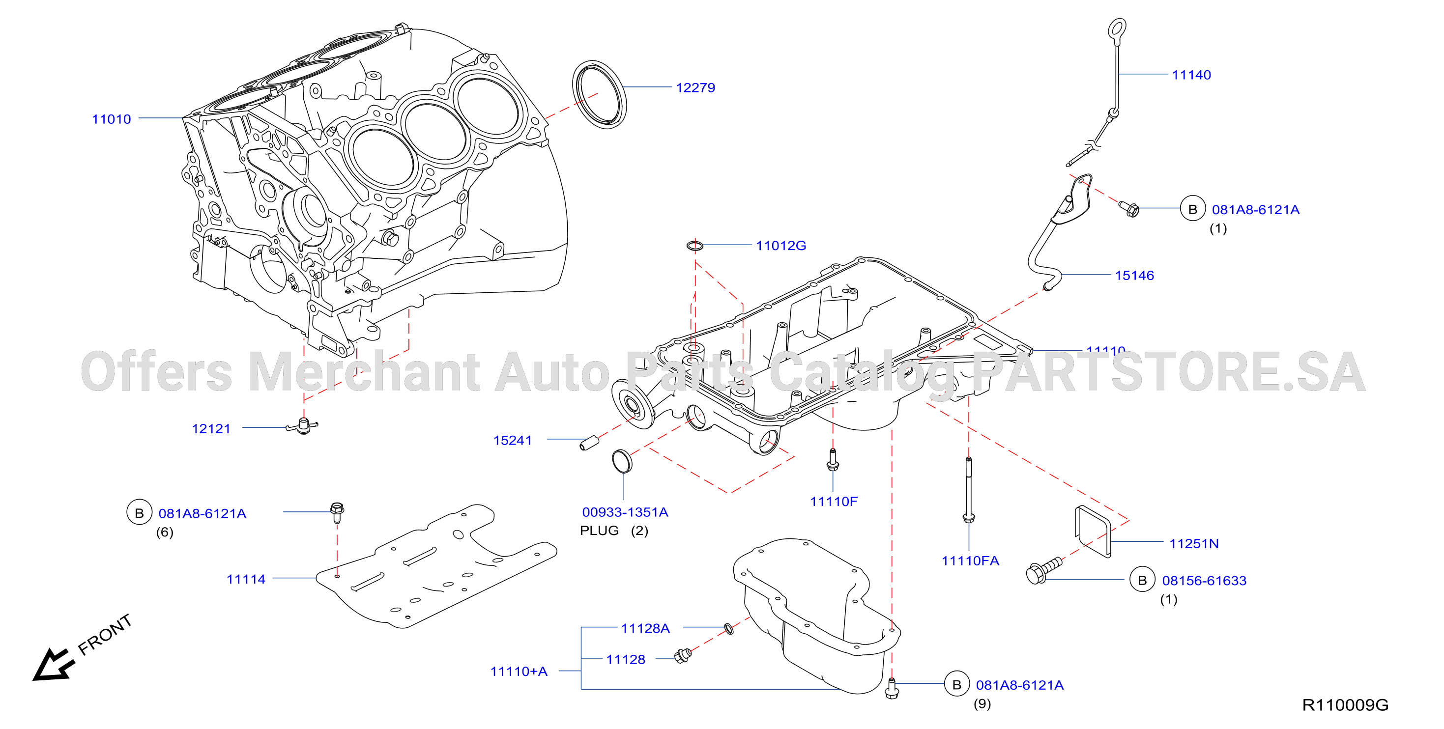 Cylinder Block Oil Pan Component Parts