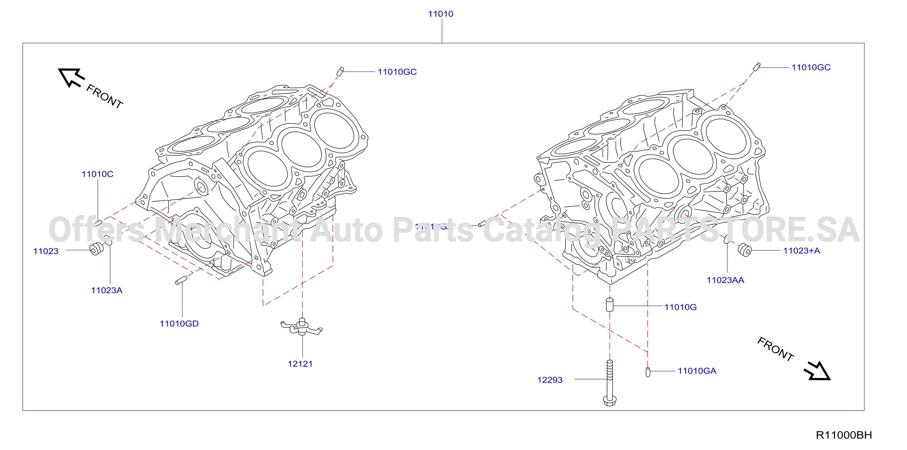 Cylinder Block Oil Pan Cylinder Block Component Parts