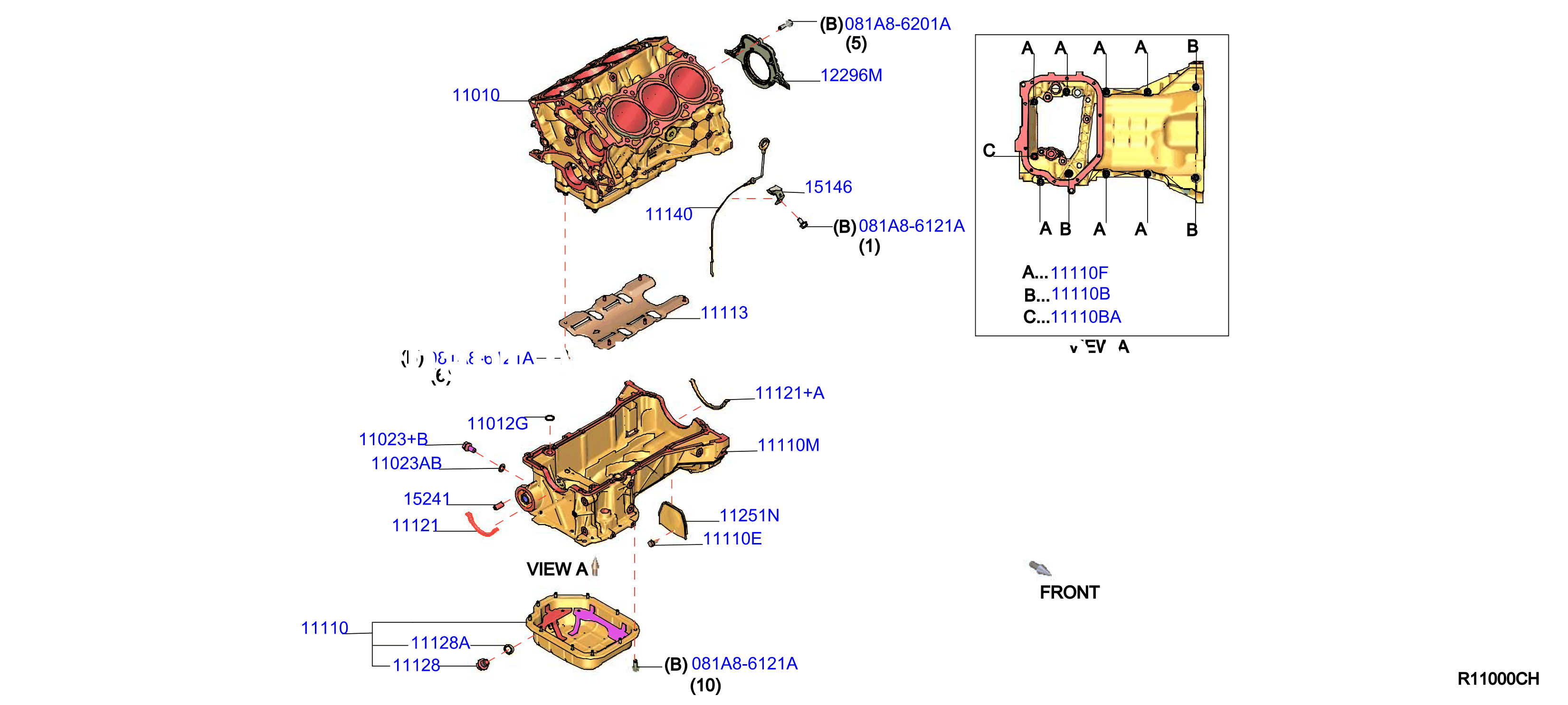 Cylinder Block Oil Pan Assembly