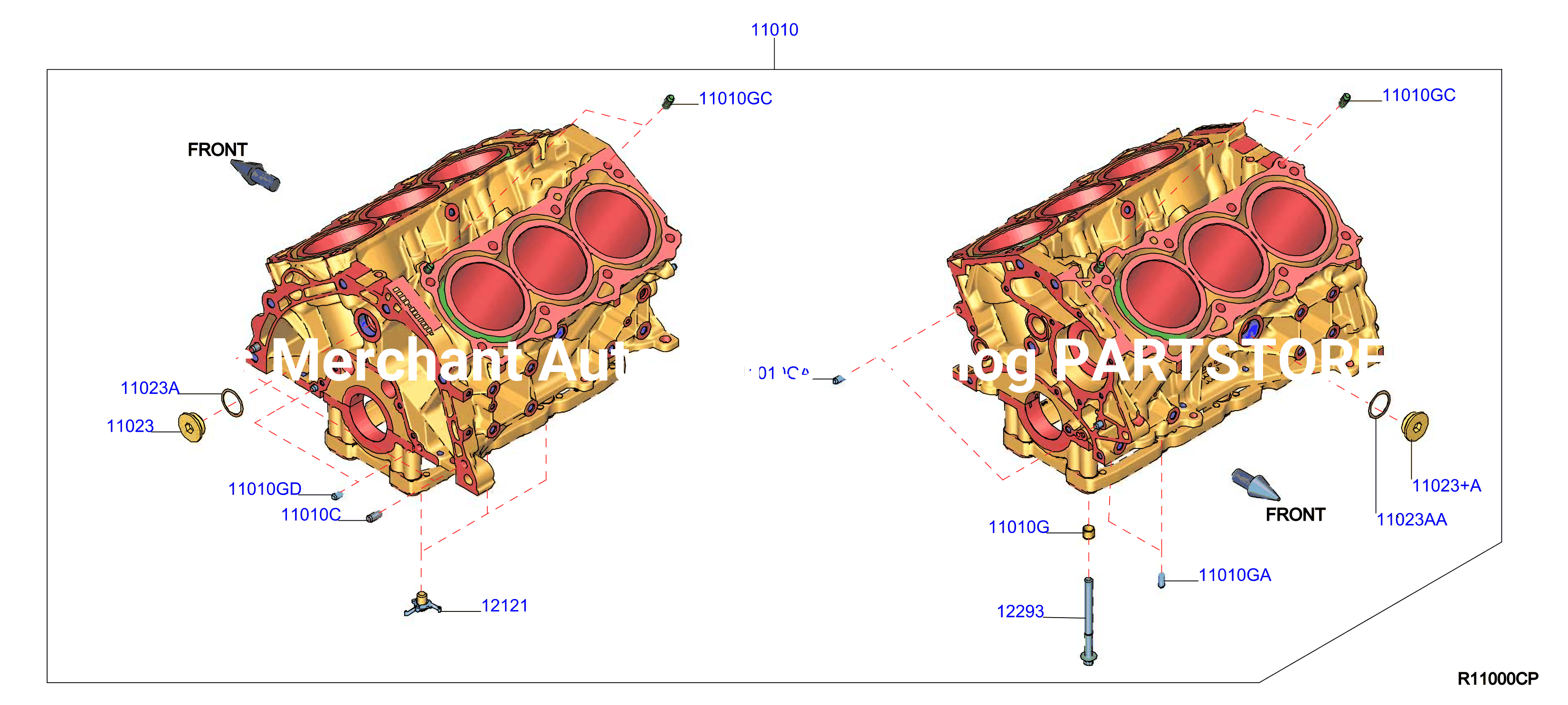 Cylinder Block Oil Pan Component Parts