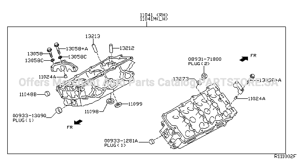 Cylinder Head Rocker Cover Head Component Parts