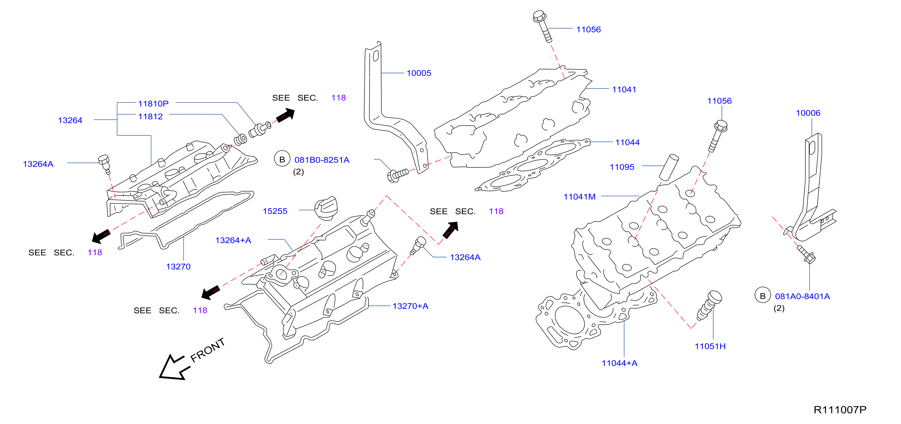 Cylinder Head Rocker Cover Component Parts
