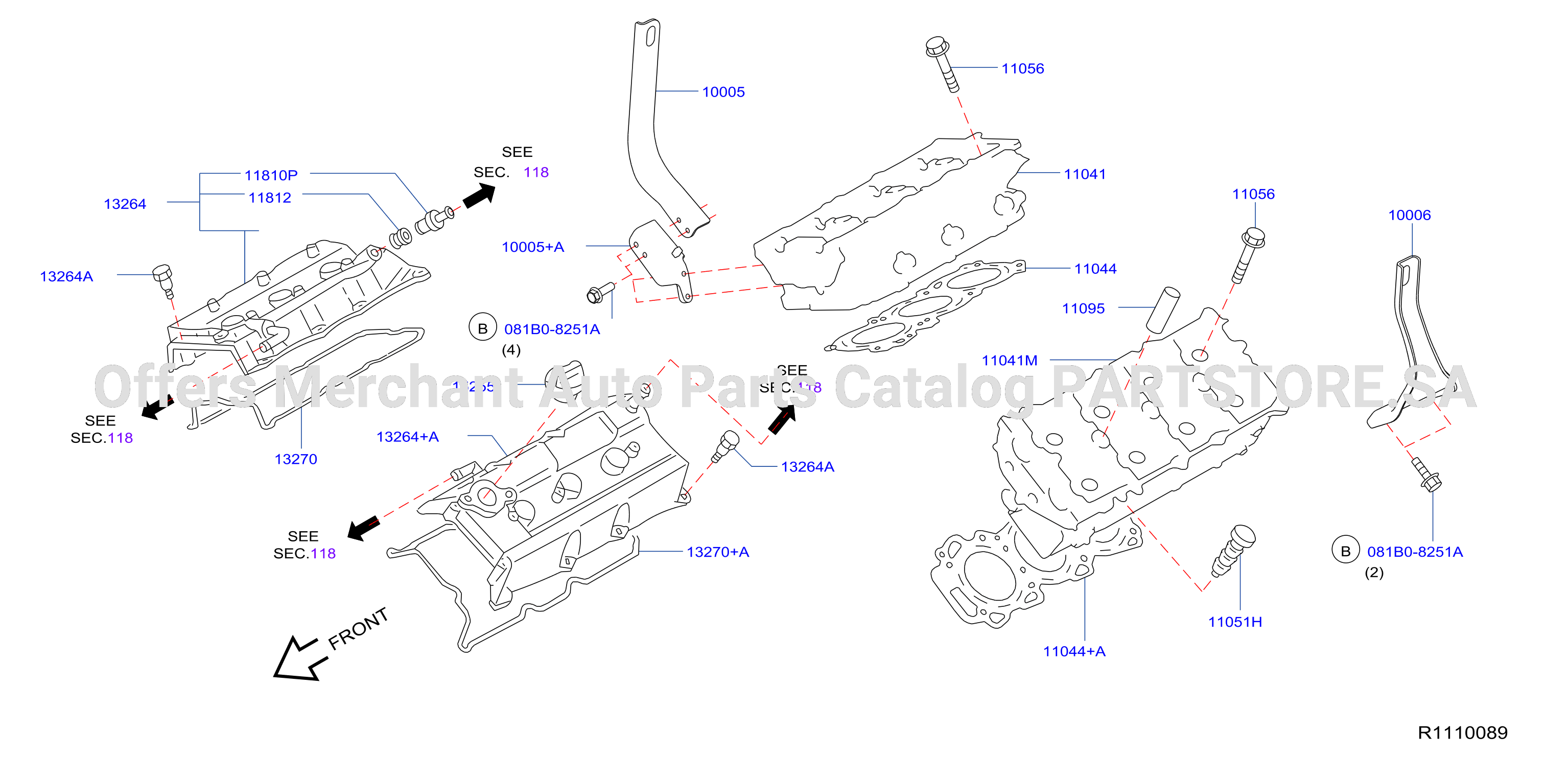 Cylinder Head Rocker Cover Head Assy Components