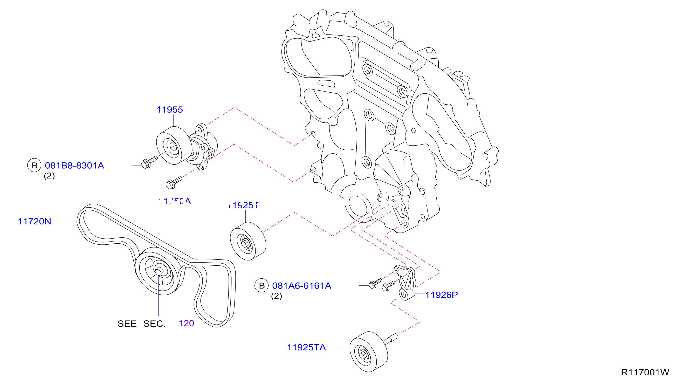 Fan Compressor Power Steering Belt