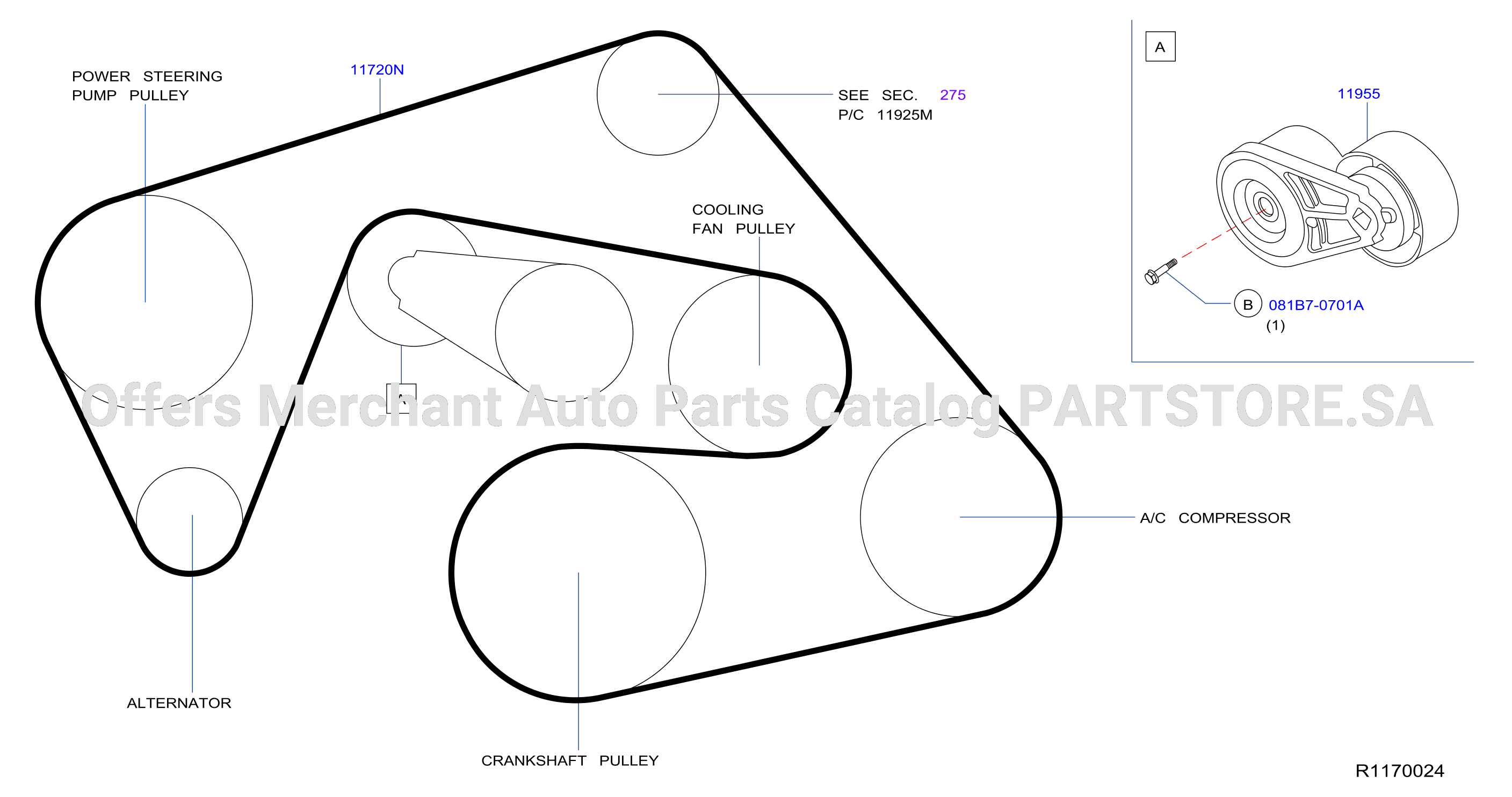 Fan Compressor Power Steering Belt Belts