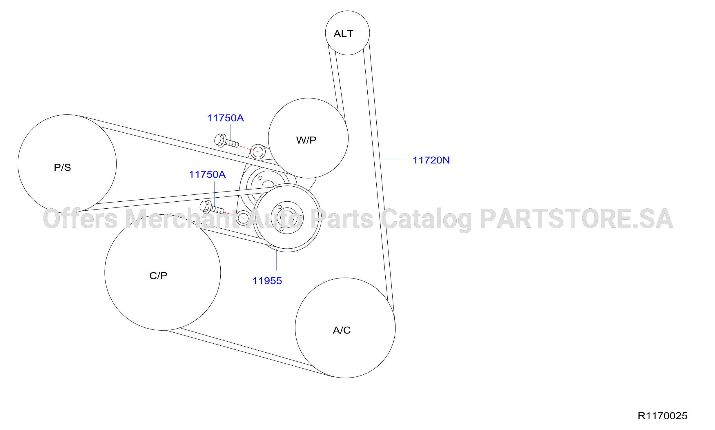 Fan Compressor Power Steering Belt Belts