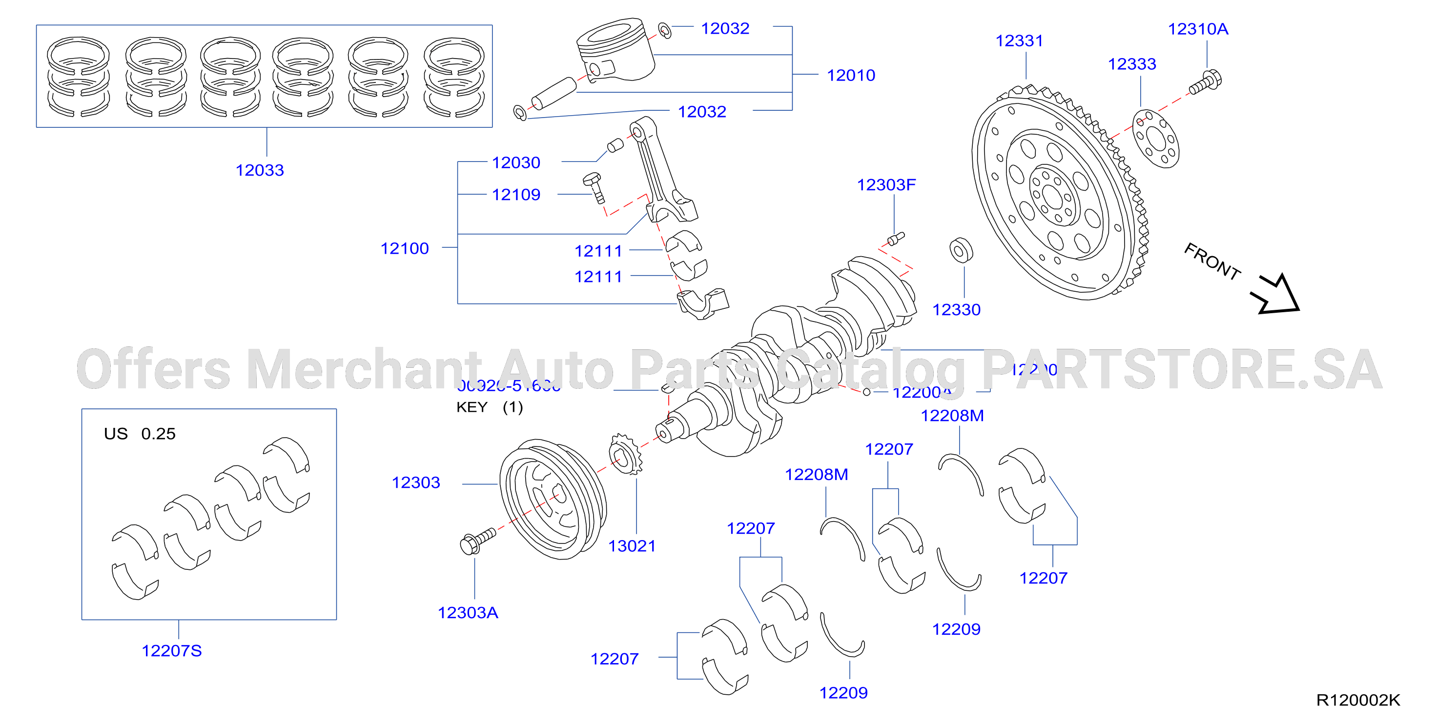 Piston Crankshaft Flywheel Piston Crankshaft Flywheel