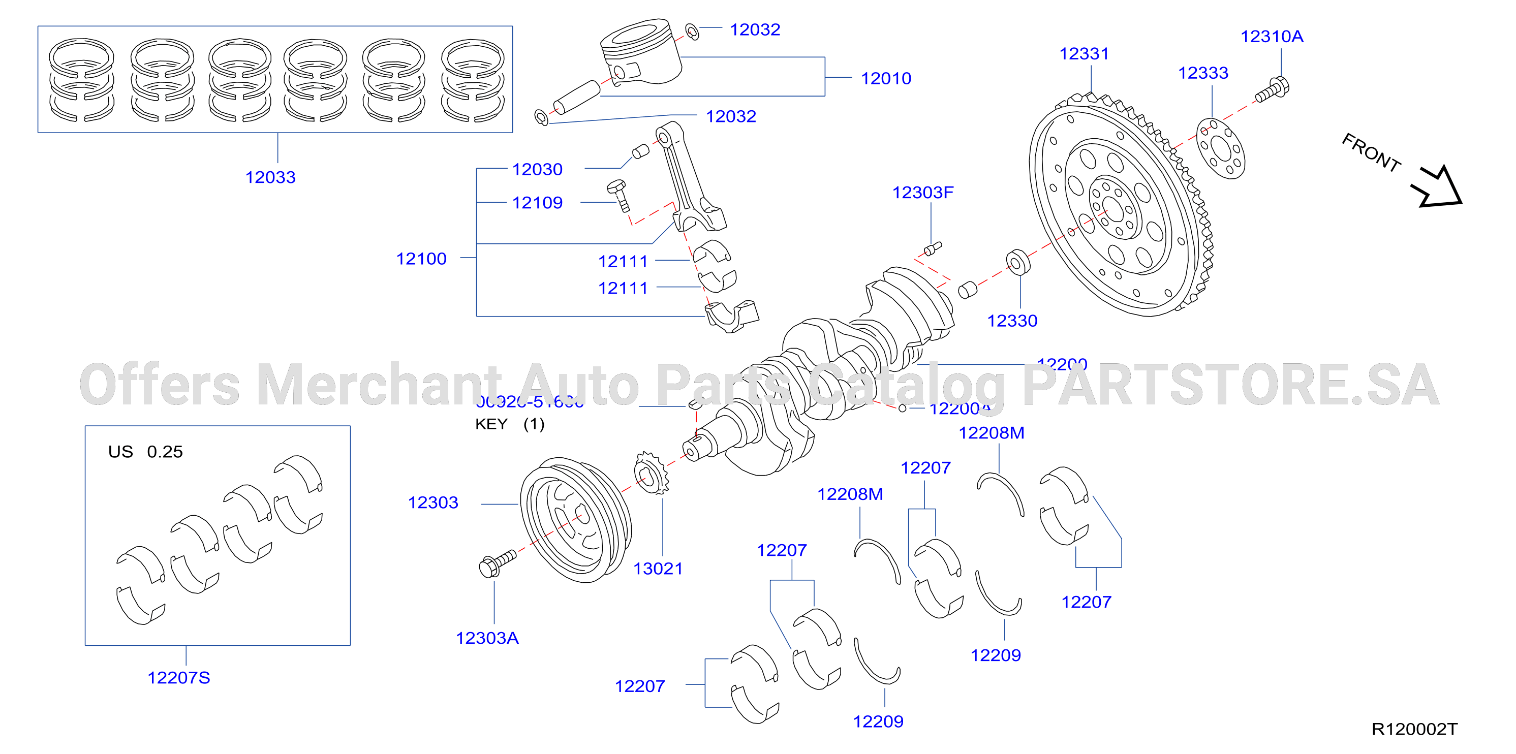 Piston Crankshaft Flywheel Crankshaft