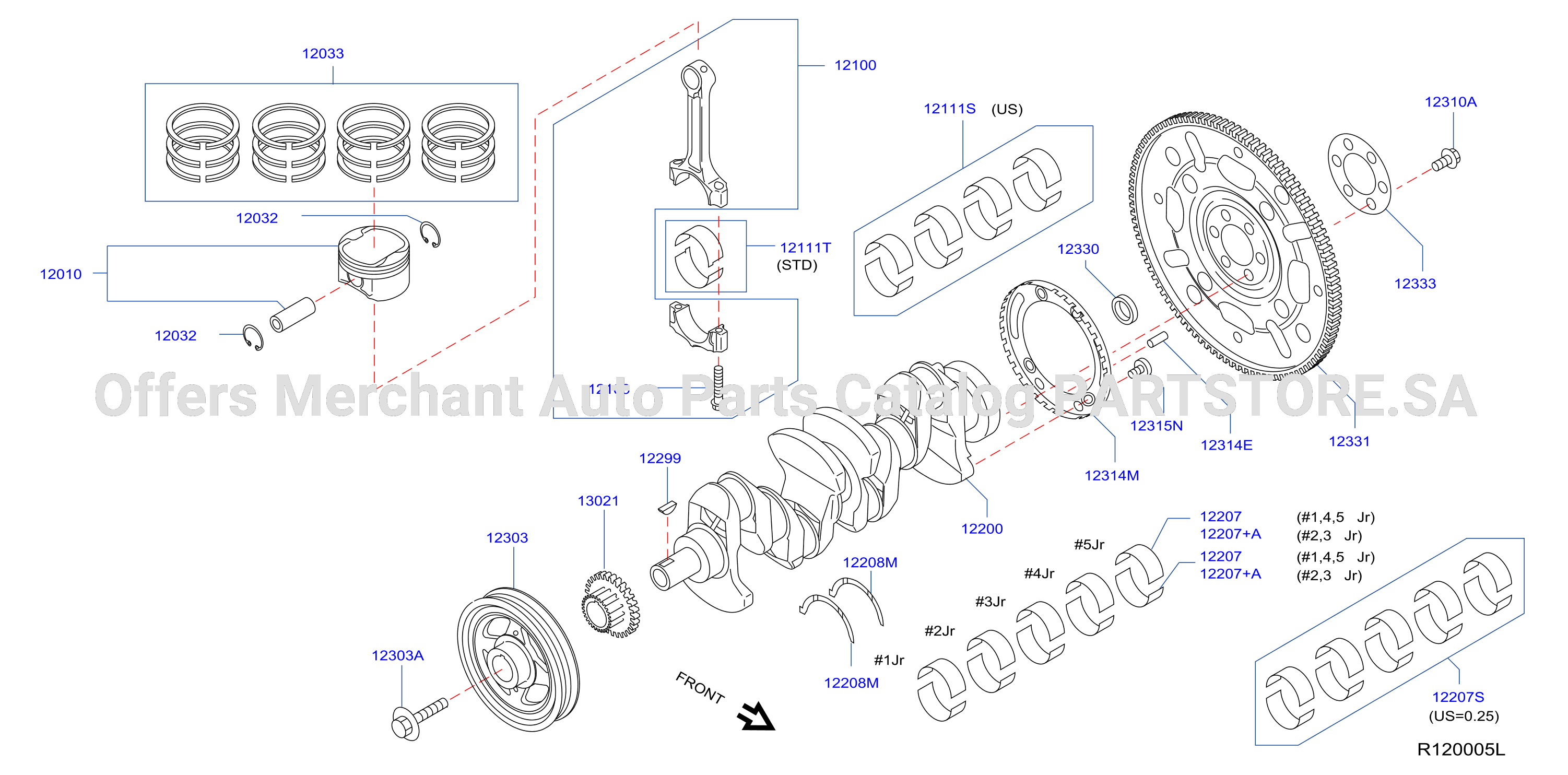 Piston Crankshaft Flywheel Crankshaft Pistons Flywheel