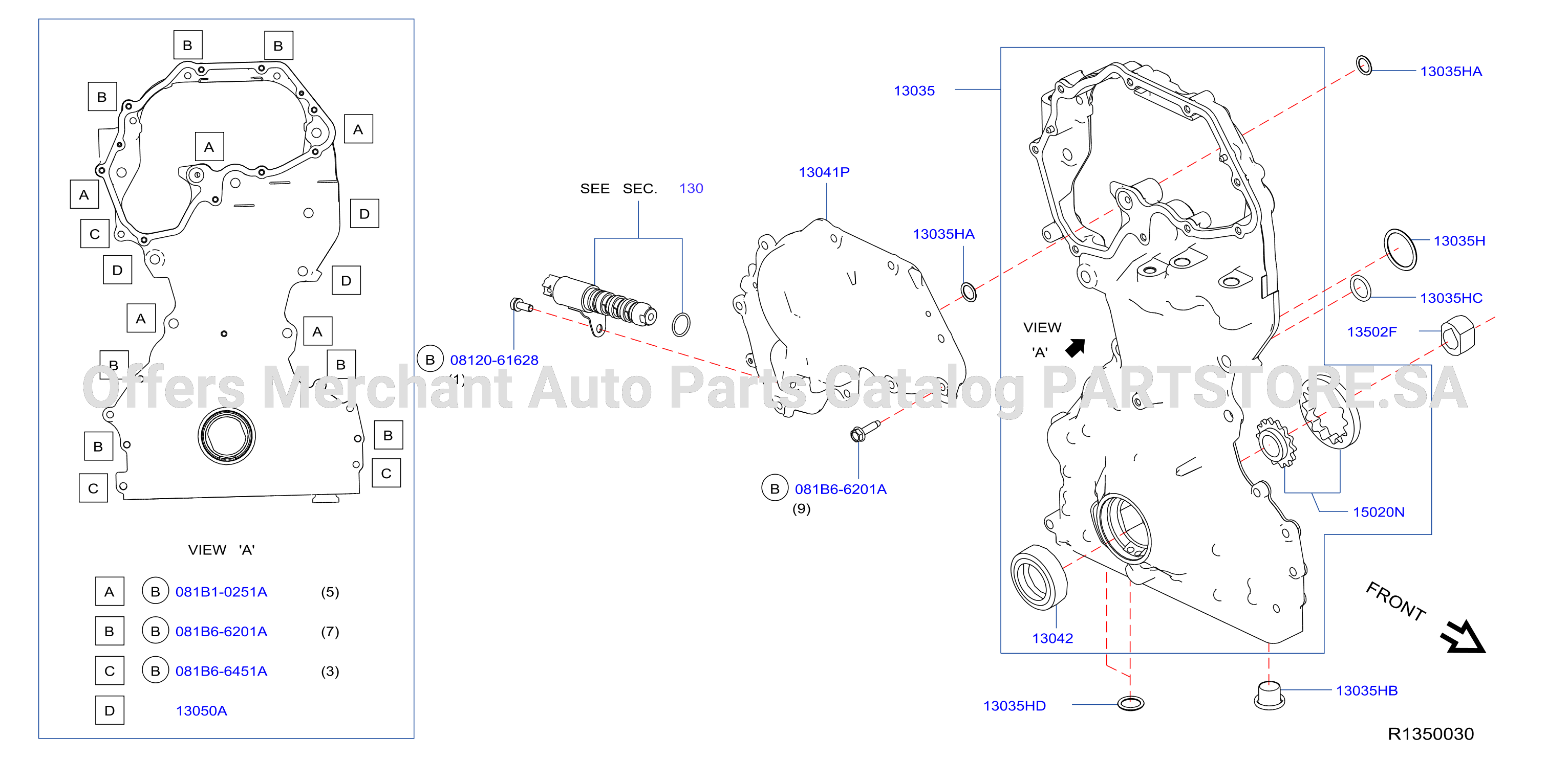 Front Cover Vacuum Pump Fitting Front Cover
