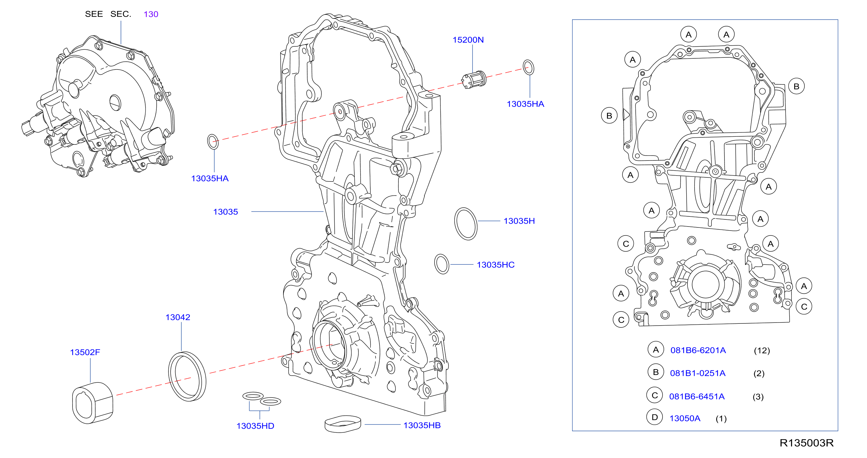 Front Cover Vacuum Pump Fitting Front Cover