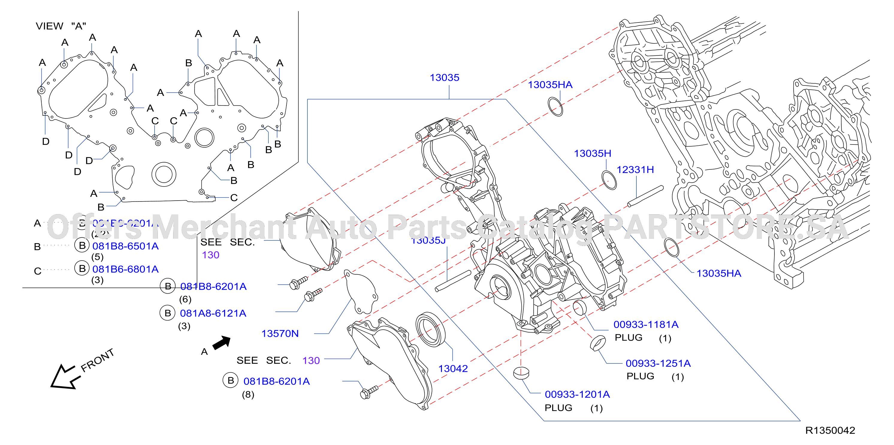Front Cover Vacuum Pump Fitting Front Cover