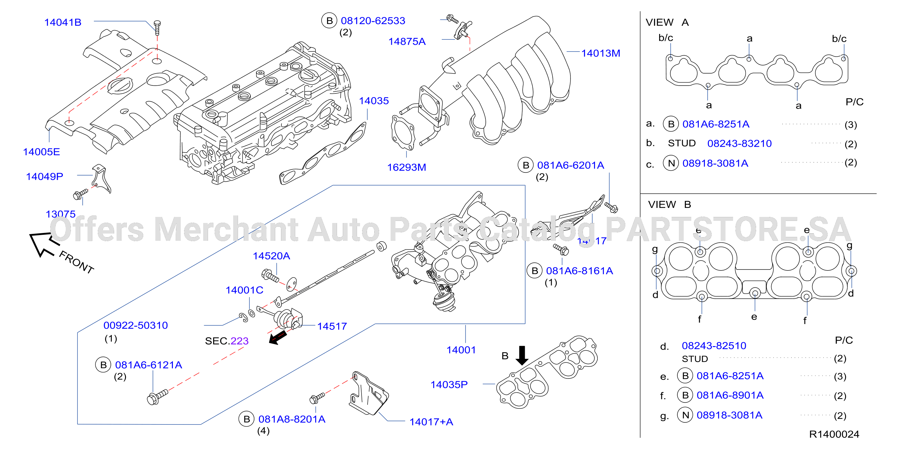 Manifold Intake Parts