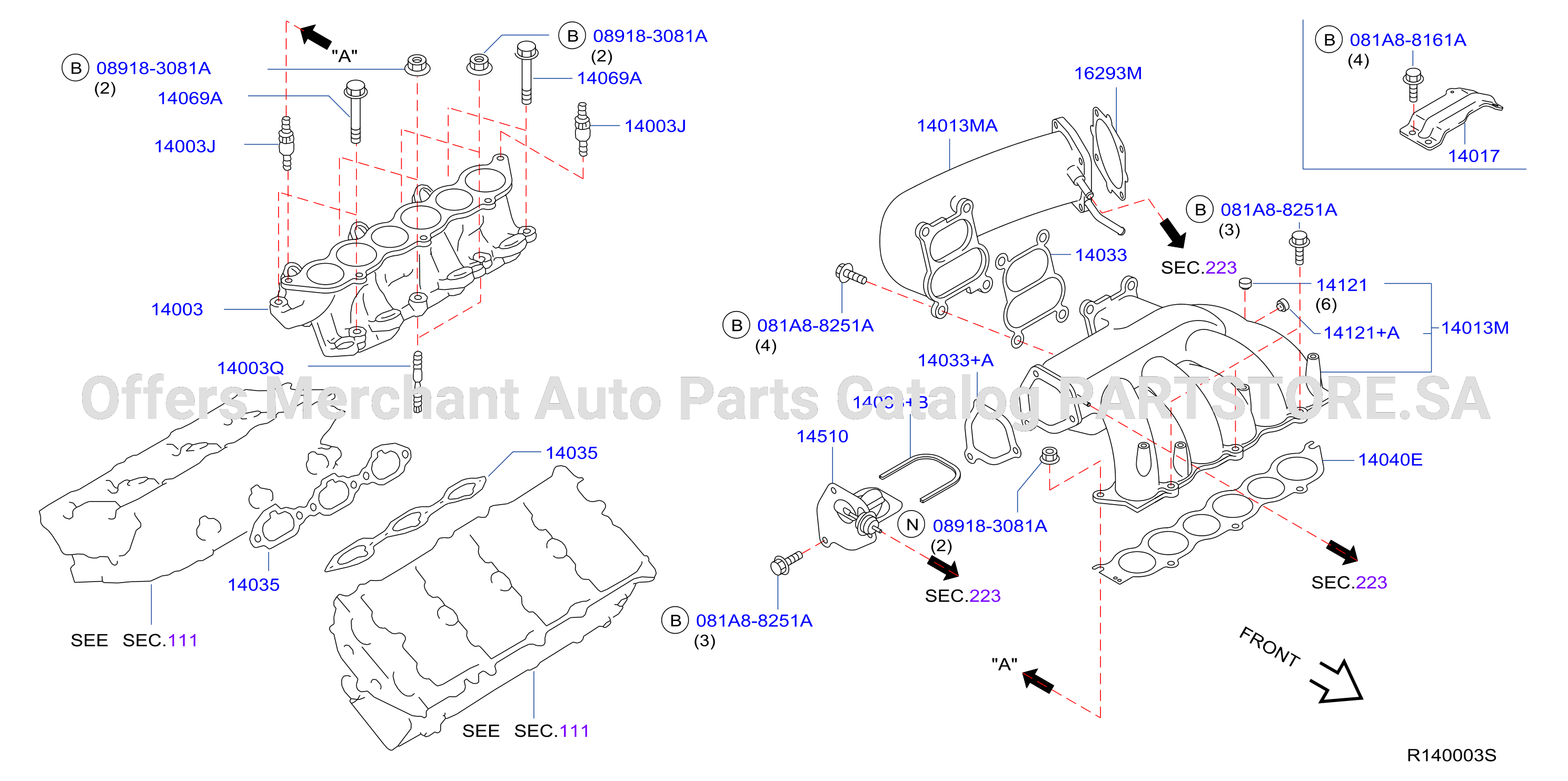 Manifold Intake Parts