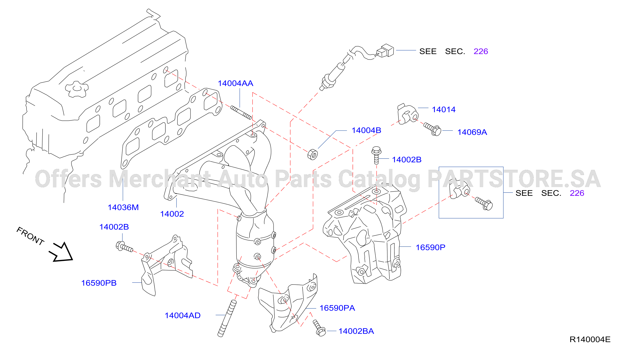 Manifold Exhaust Parts