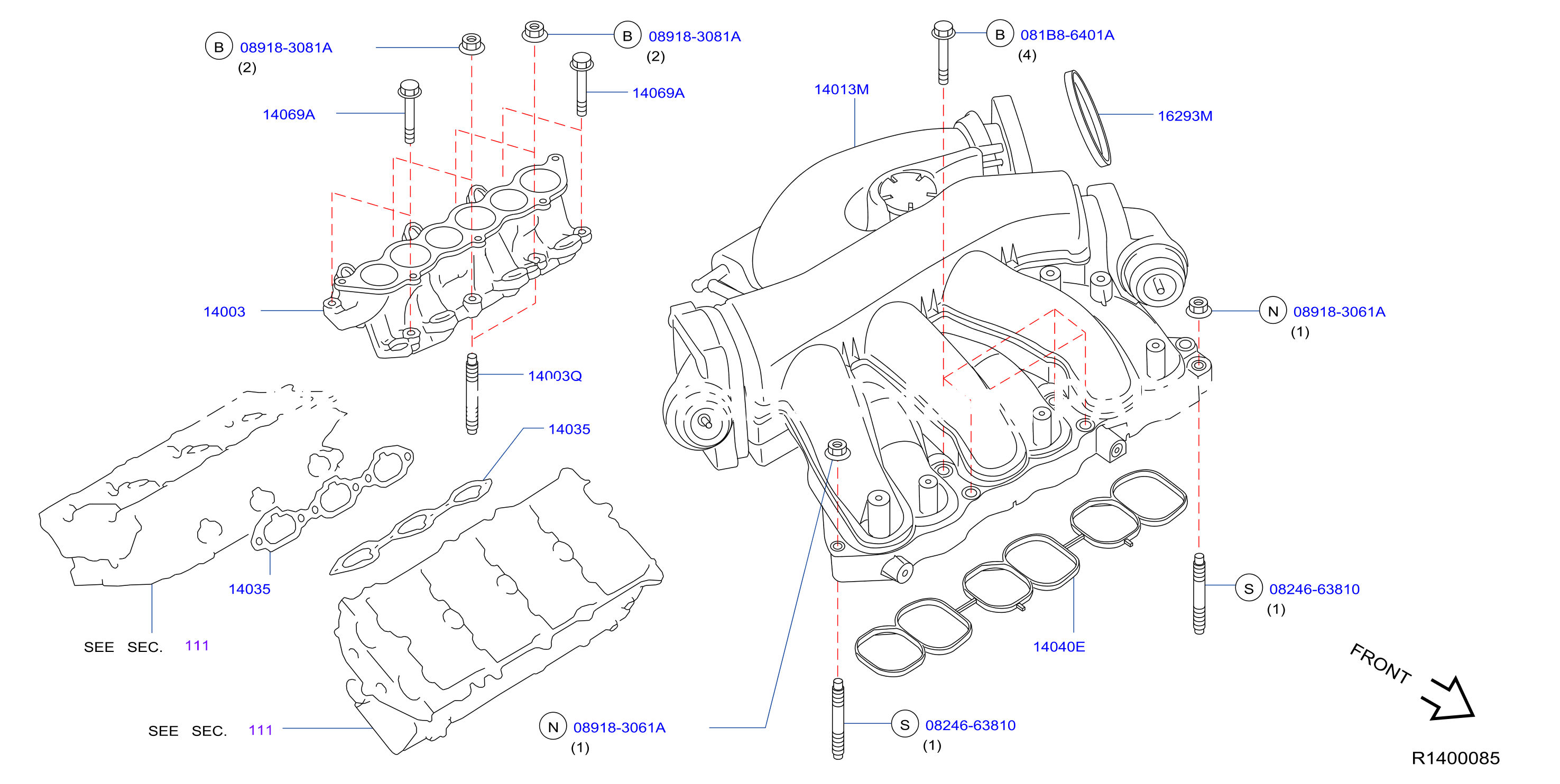 Manifold Intake Parts