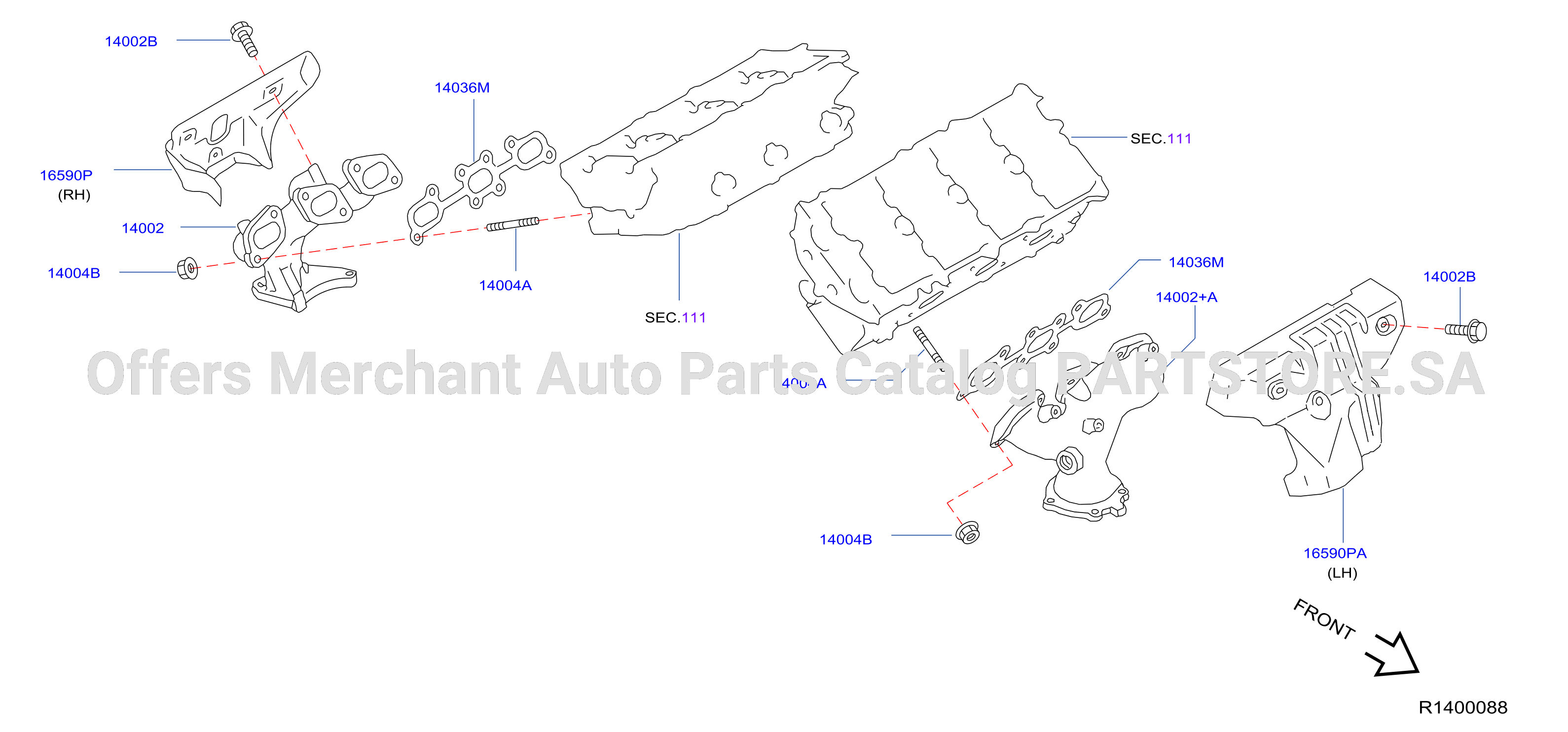Manifold Exhaust Parts
