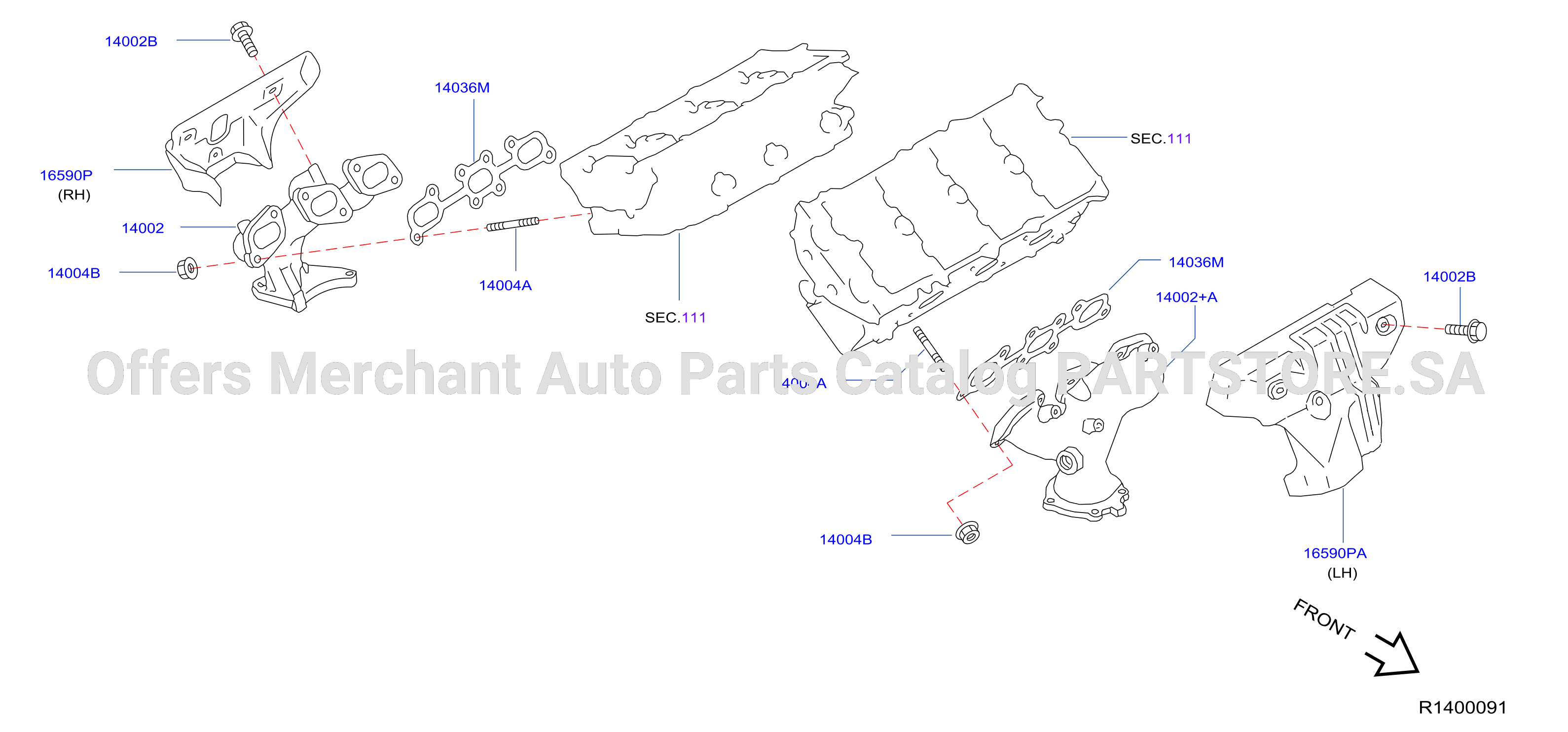 Manifold Exhaust Parts