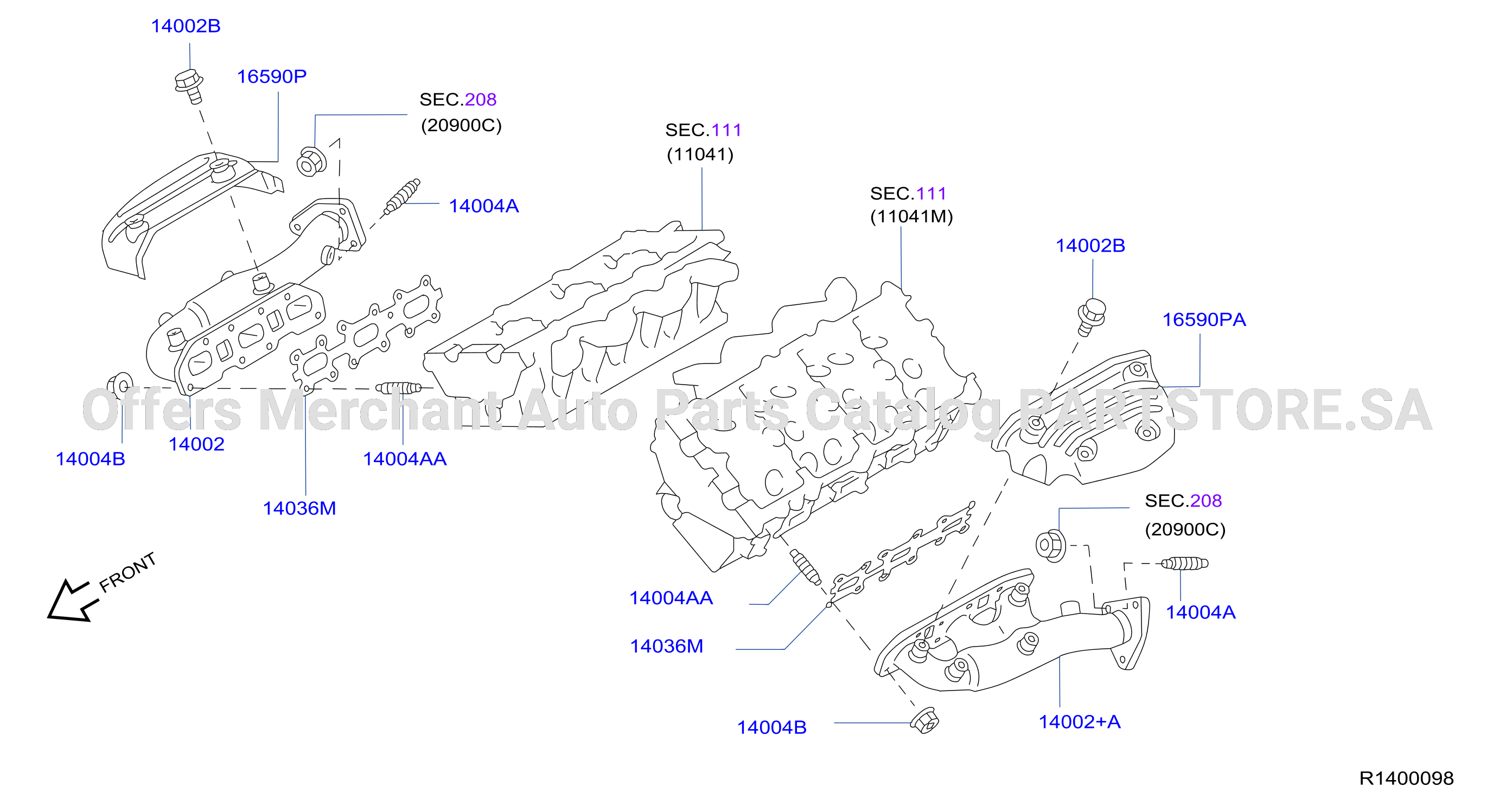 Manifold Exhaust Parts