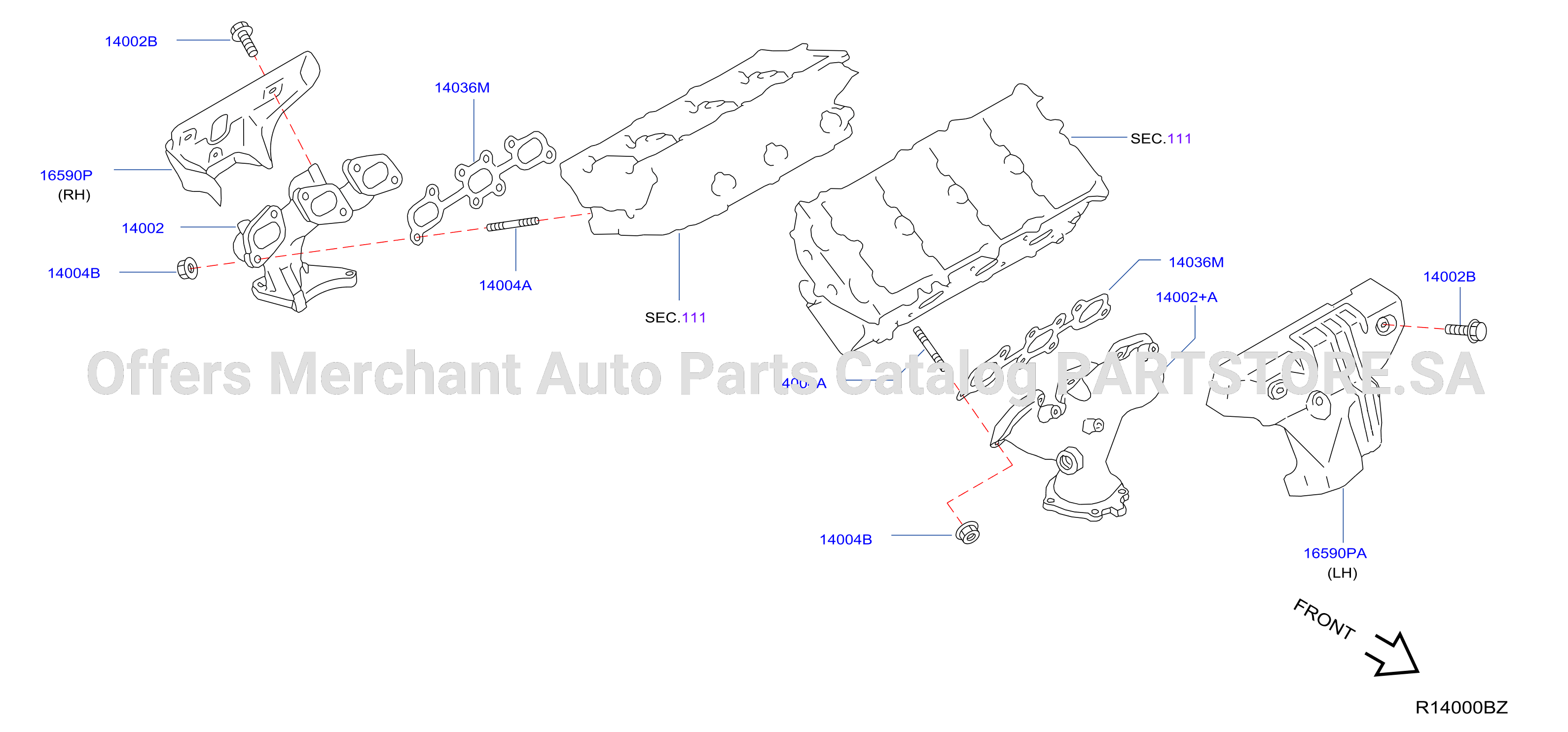 Manifold Exhaust Parts