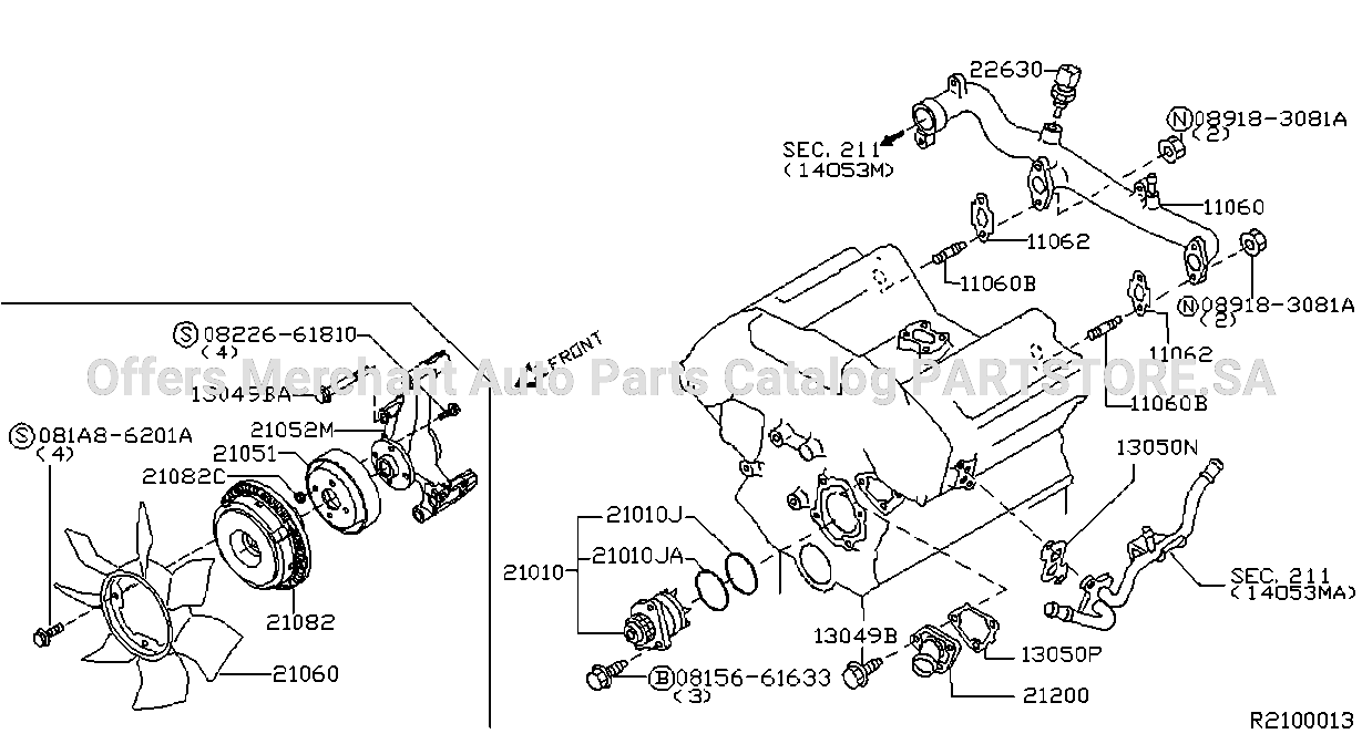 Water Pump Cooling Fan Thermostat Water Pump