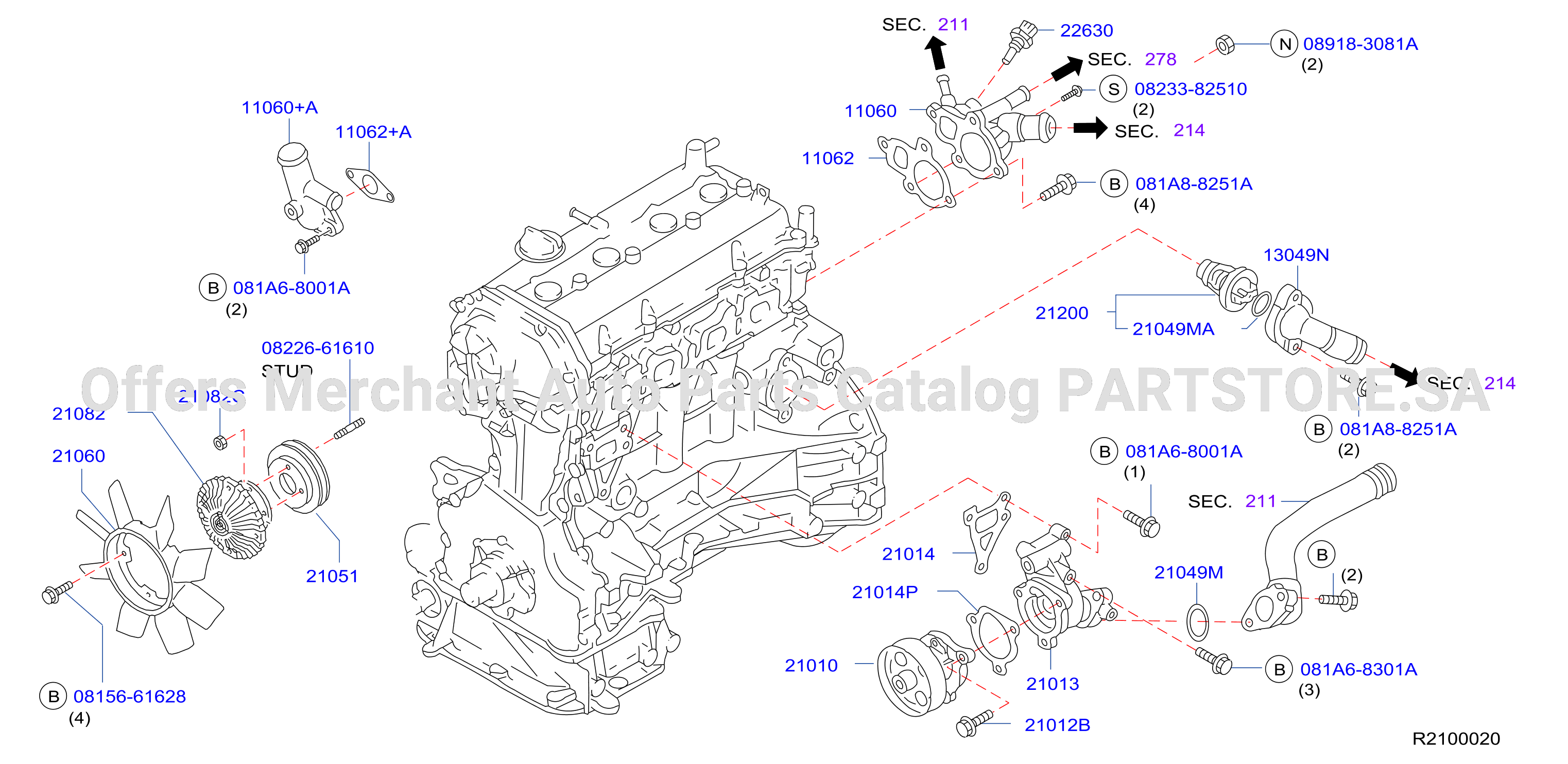 Water Pump Cooling Fan Thermostat Water Pump