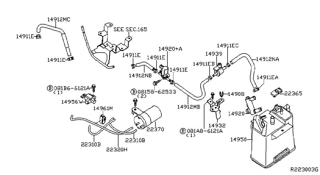 Engine Control Vacuum Piping Vacuum Piping