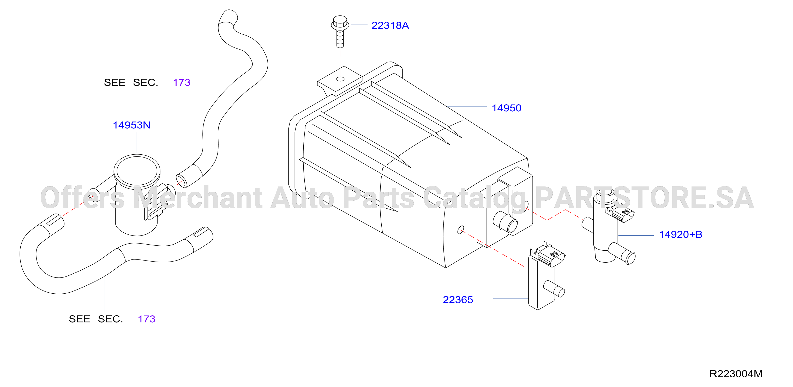 Engine Control Vacuum Piping Rear