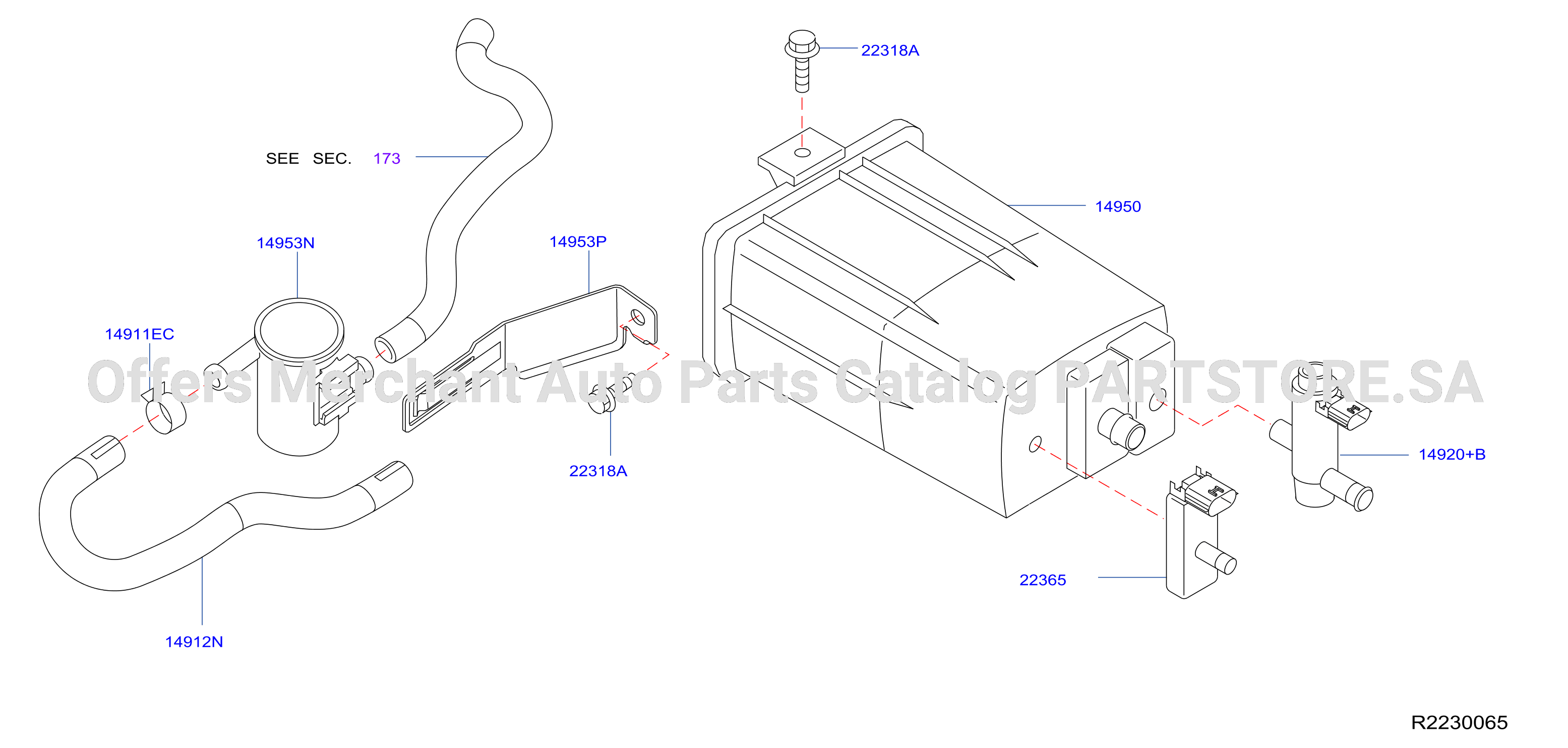 Engine Control Vacuum Piping Rear