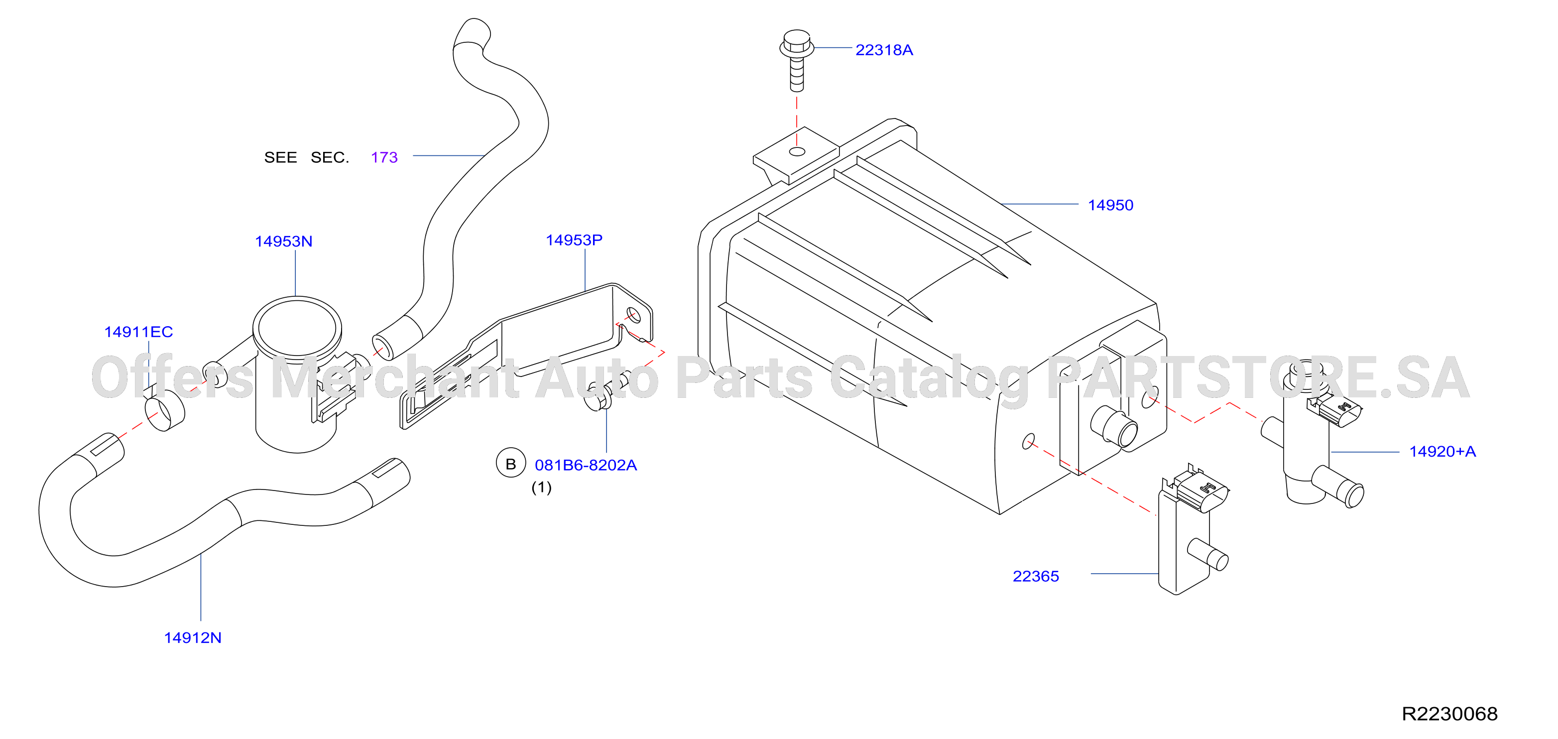 Engine Control Vacuum Piping Rear