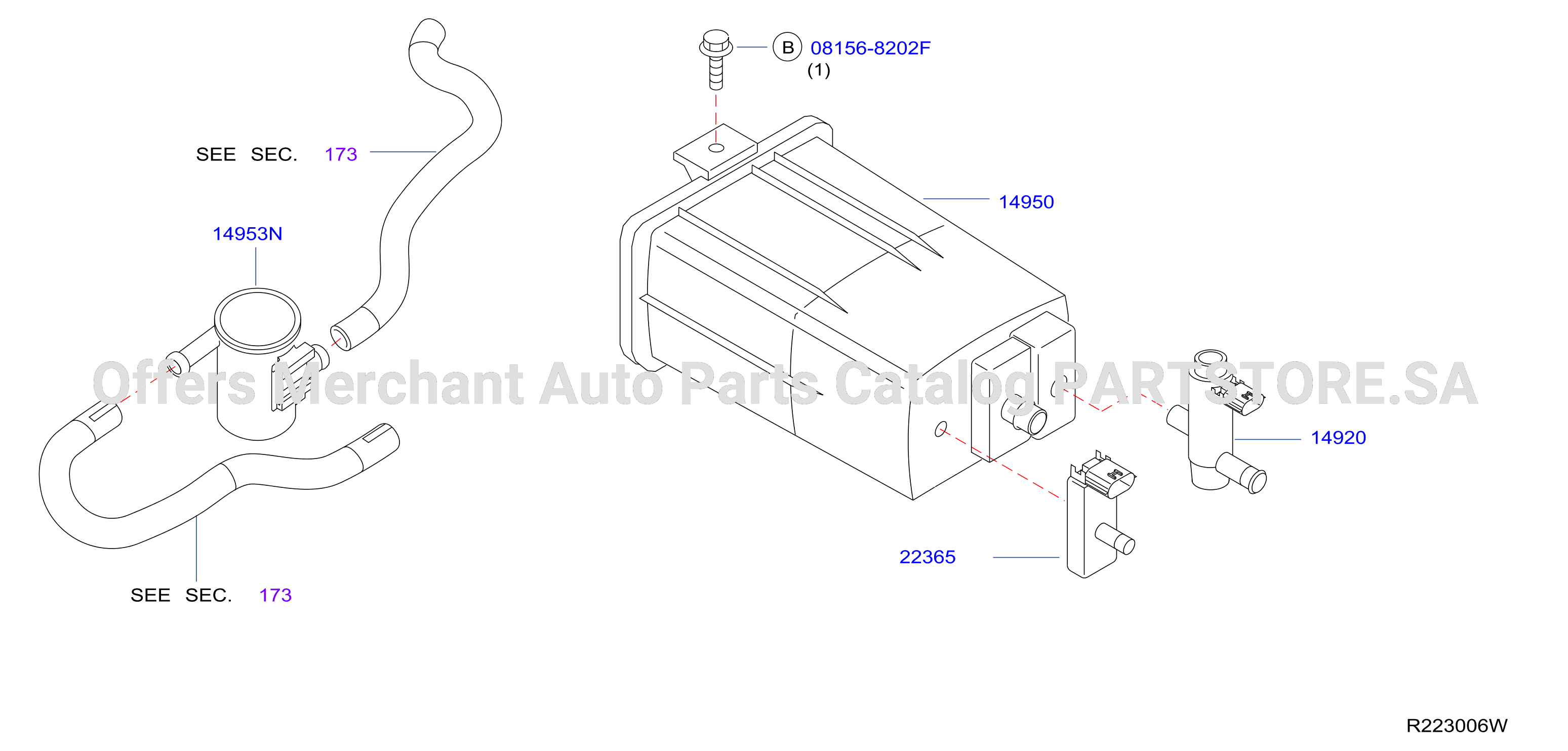 Engine Control Vacuum Piping Canister