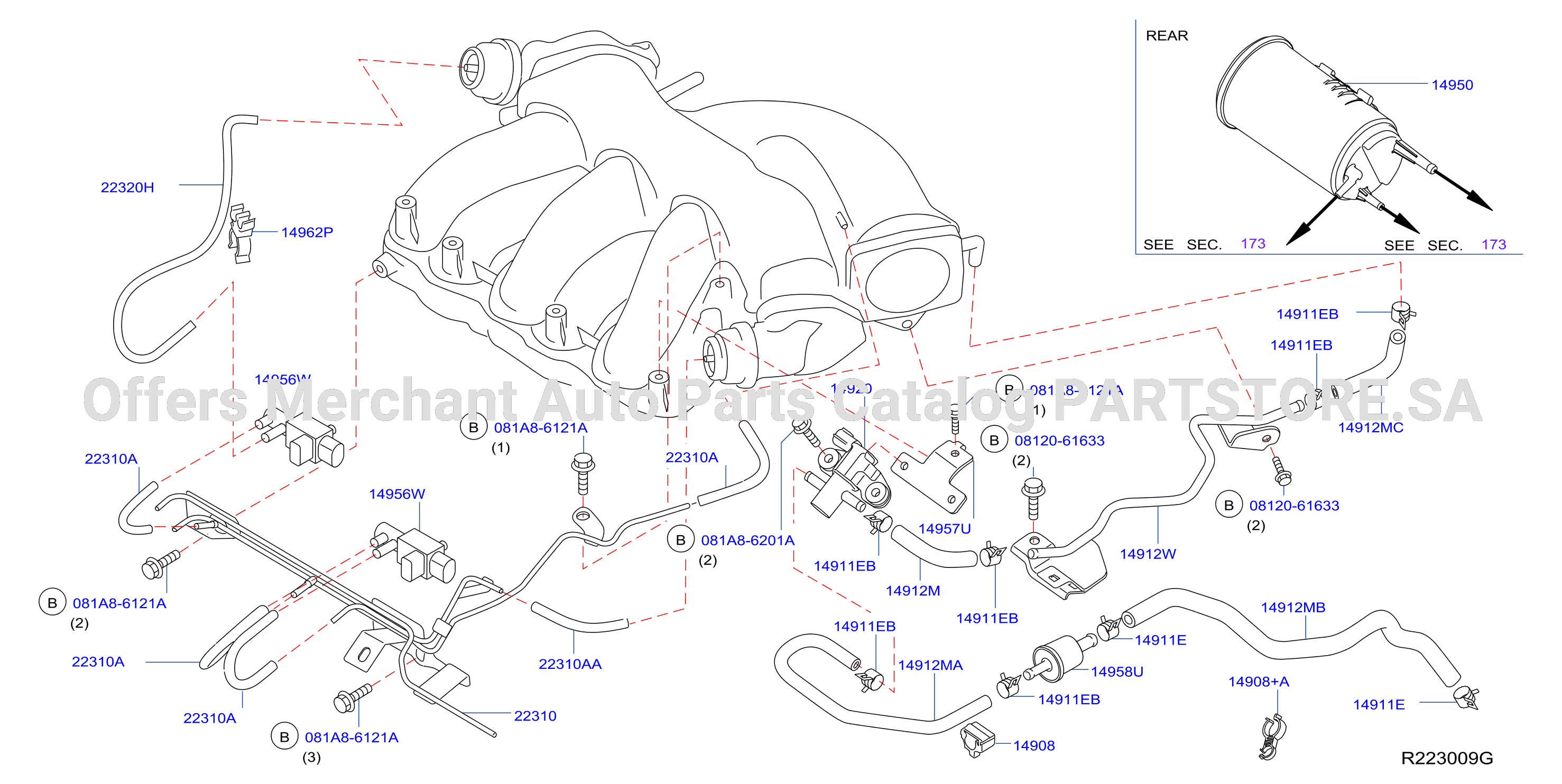 Engine Control Vacuum Piping Evap Piping