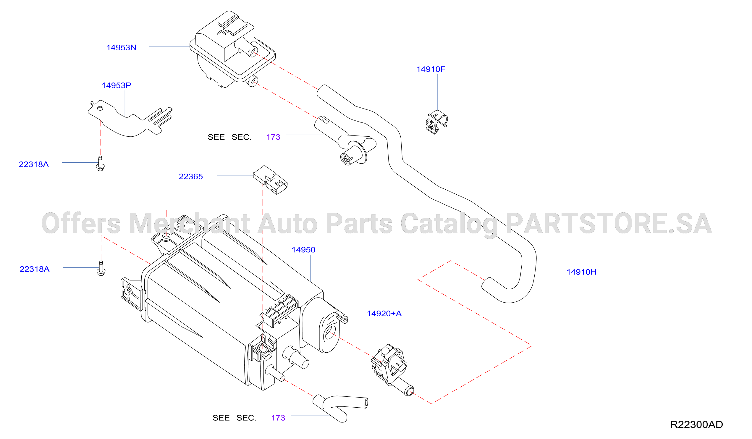 Engine Control Vacuum Piping Canister