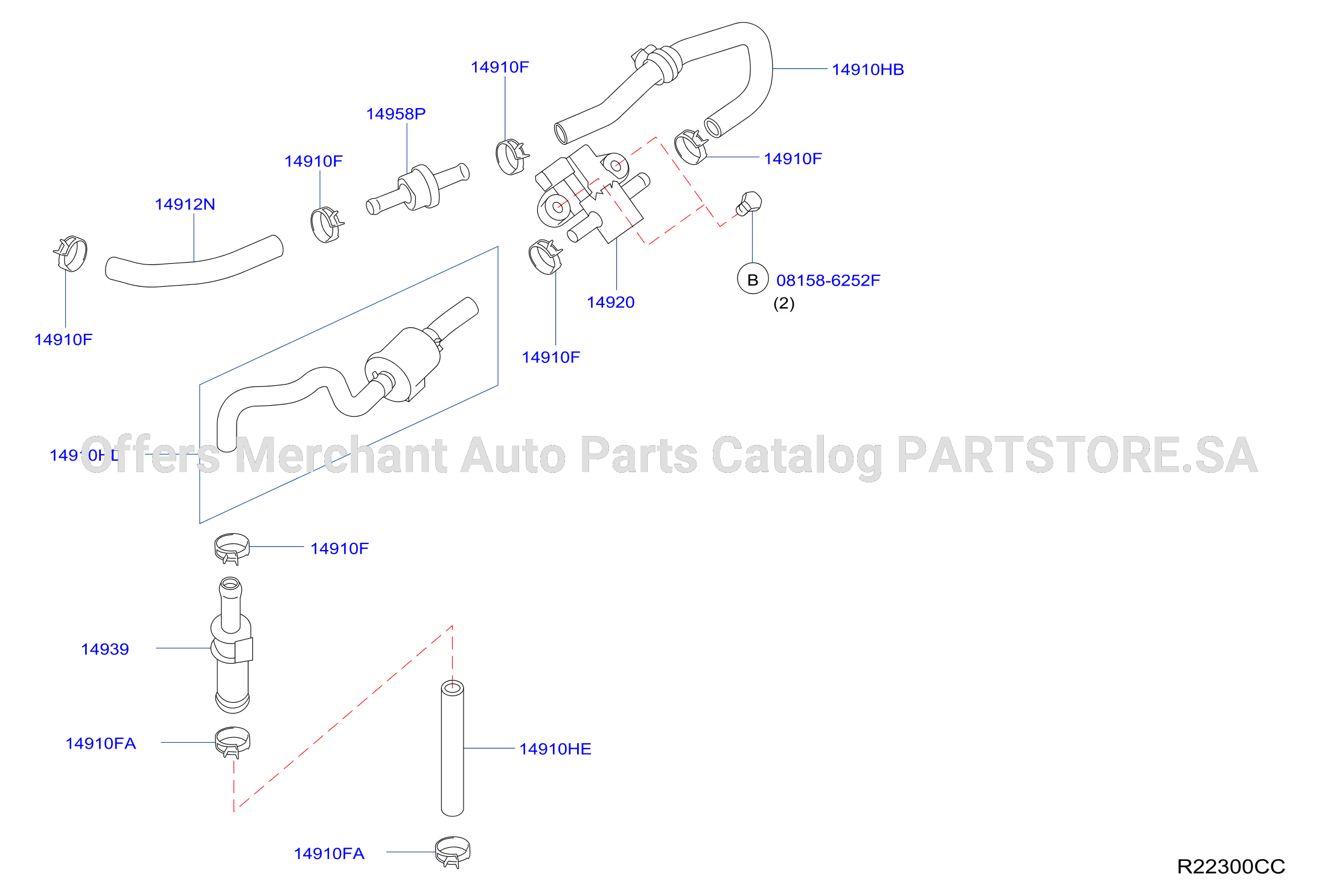 Engine Control Vacuum Piping Evap Piping