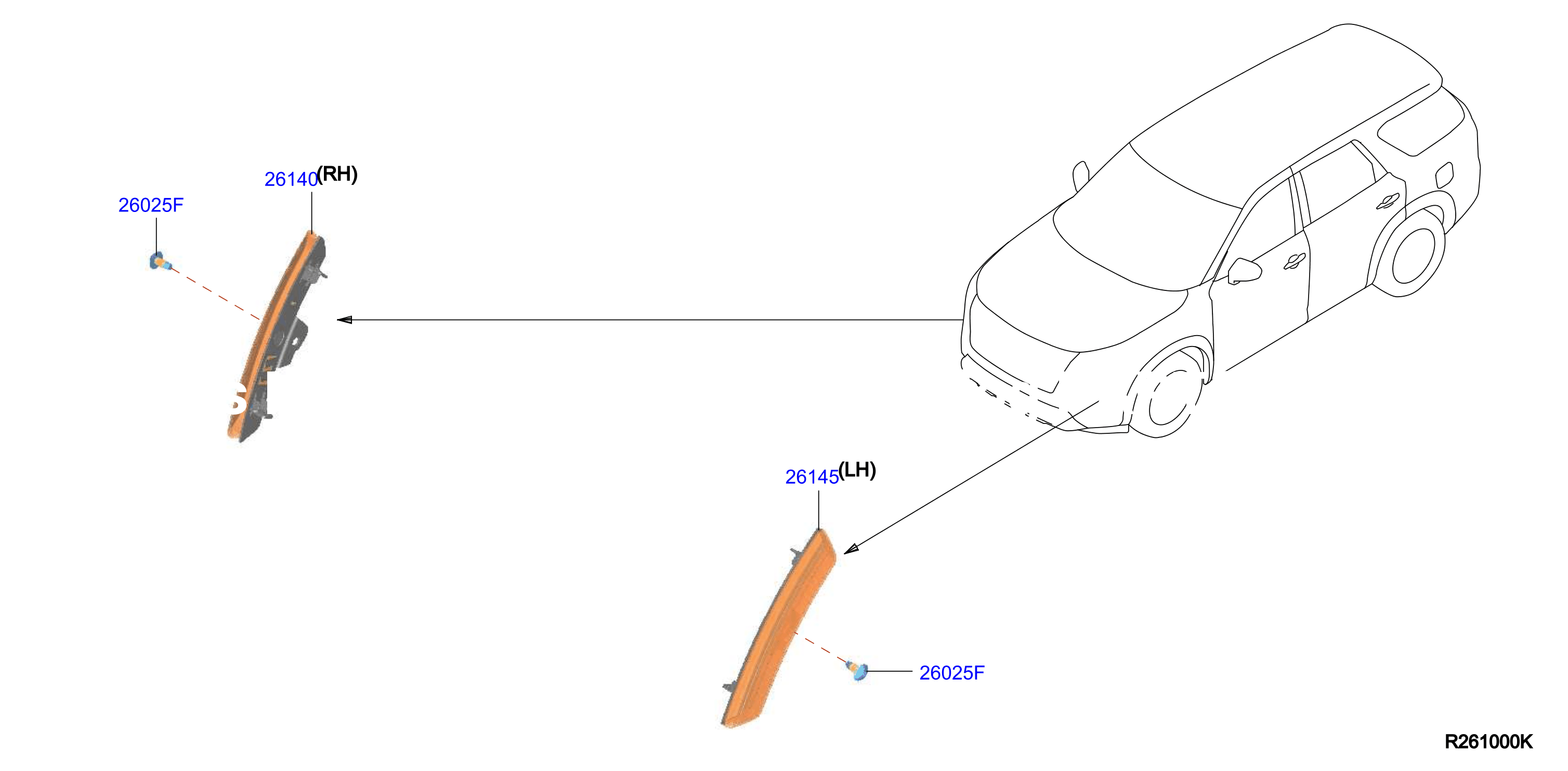 شمعة أمامية مركبة