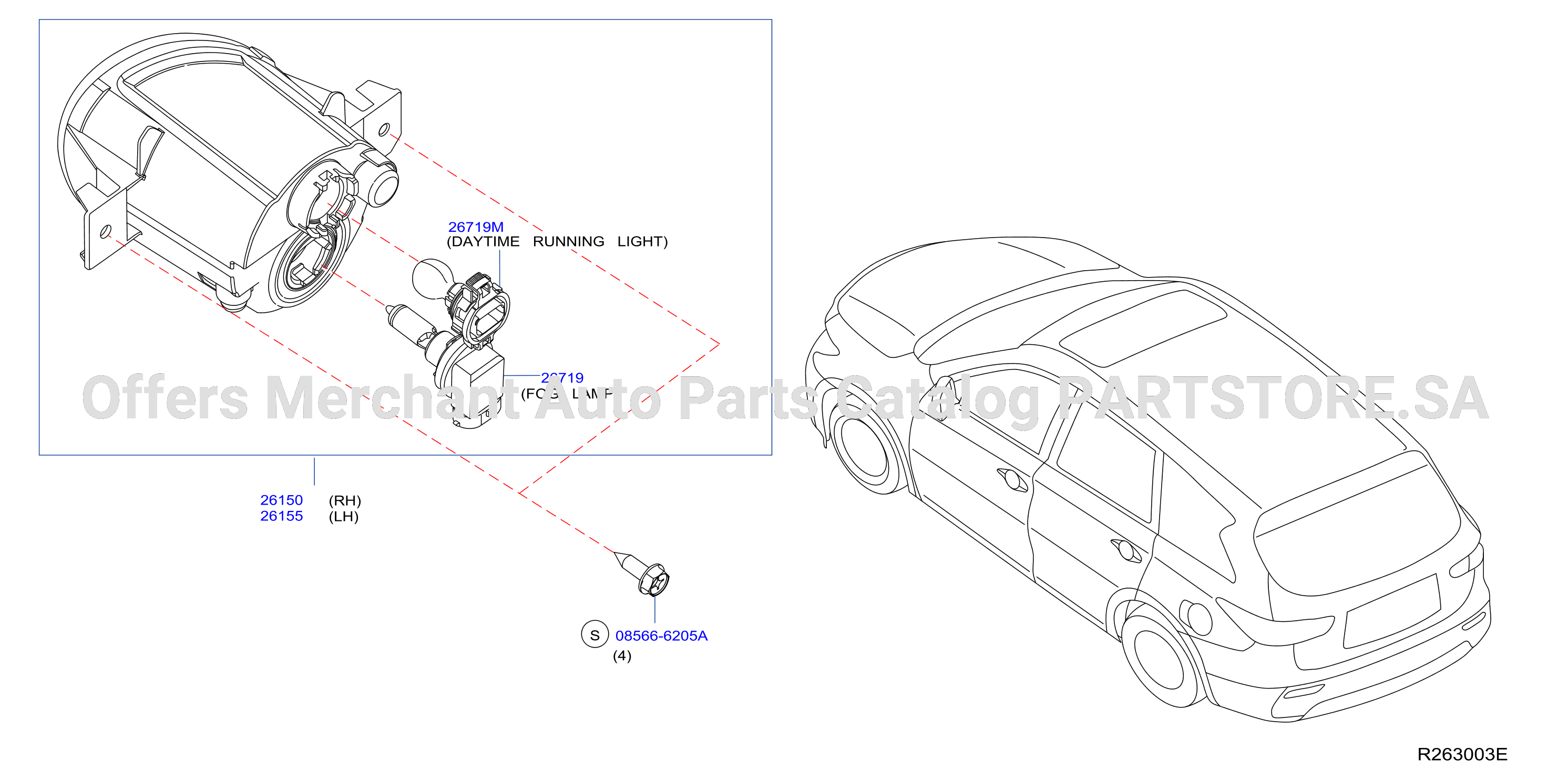 Fog Daytime Running Driving Lamp Front