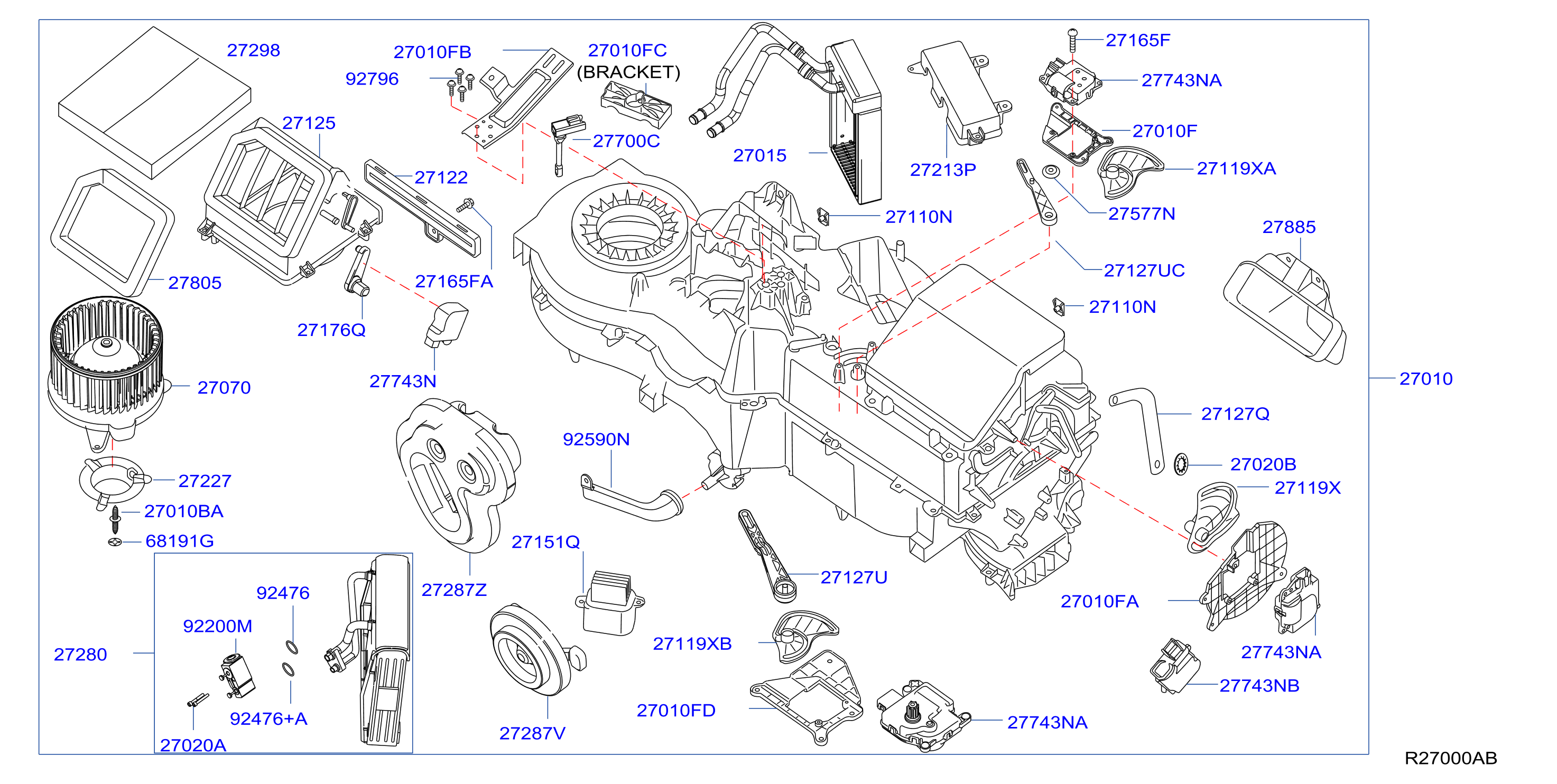 Heater Blower Unit Heater Fr Cooler