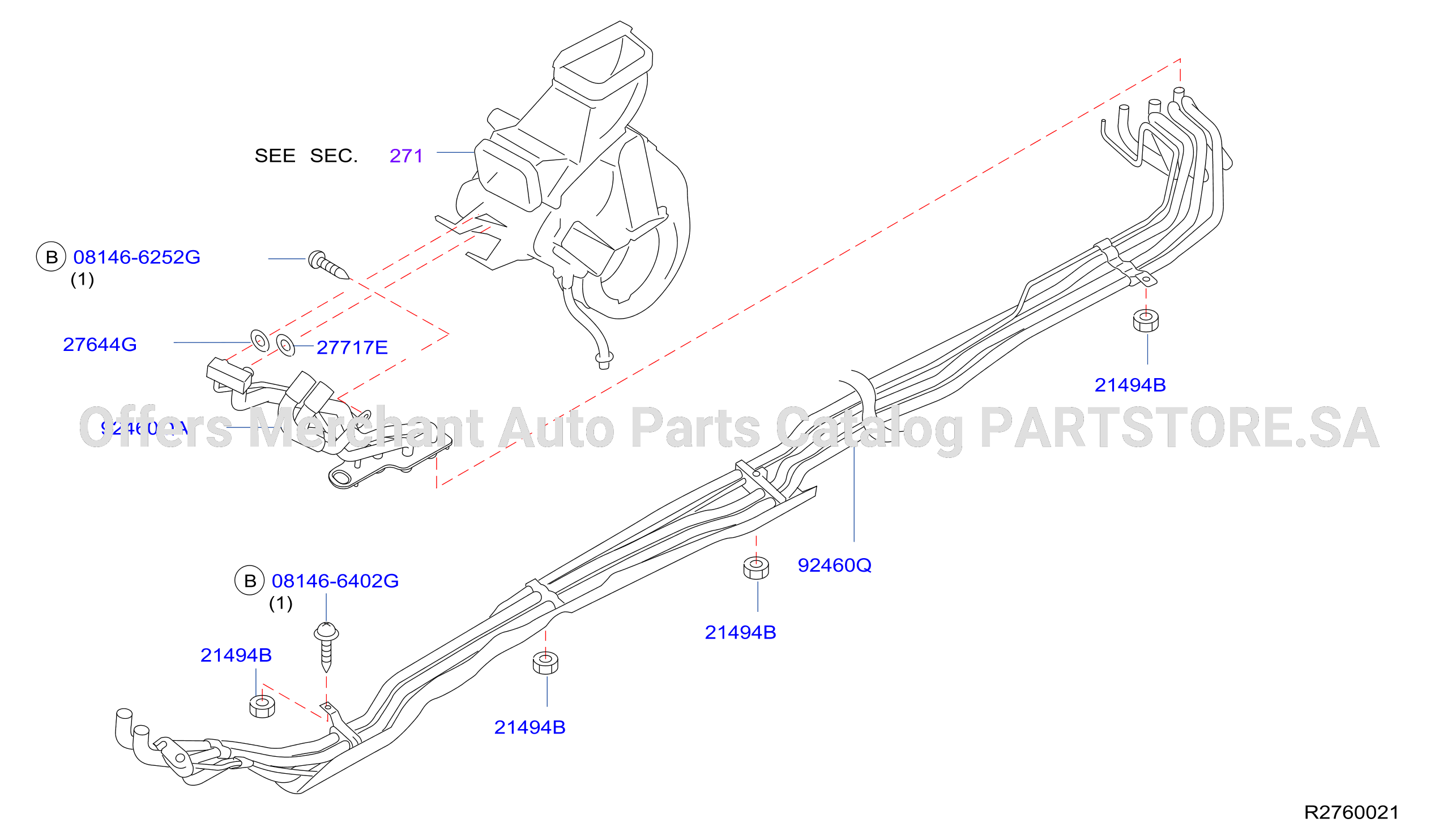 Condenser Liquid Tank Piping Rear Piping