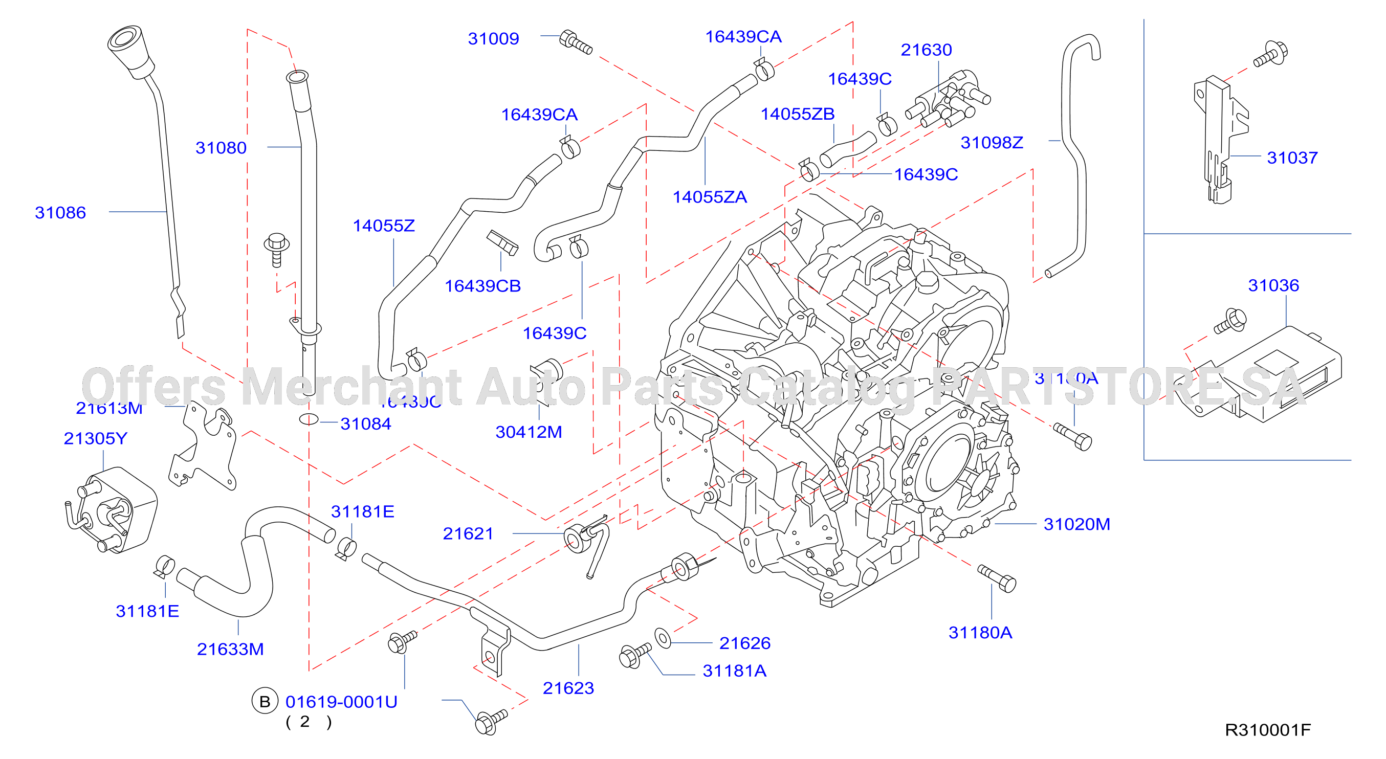 Auto Transmission Transaxle Fitting Assembly Fitting Parts