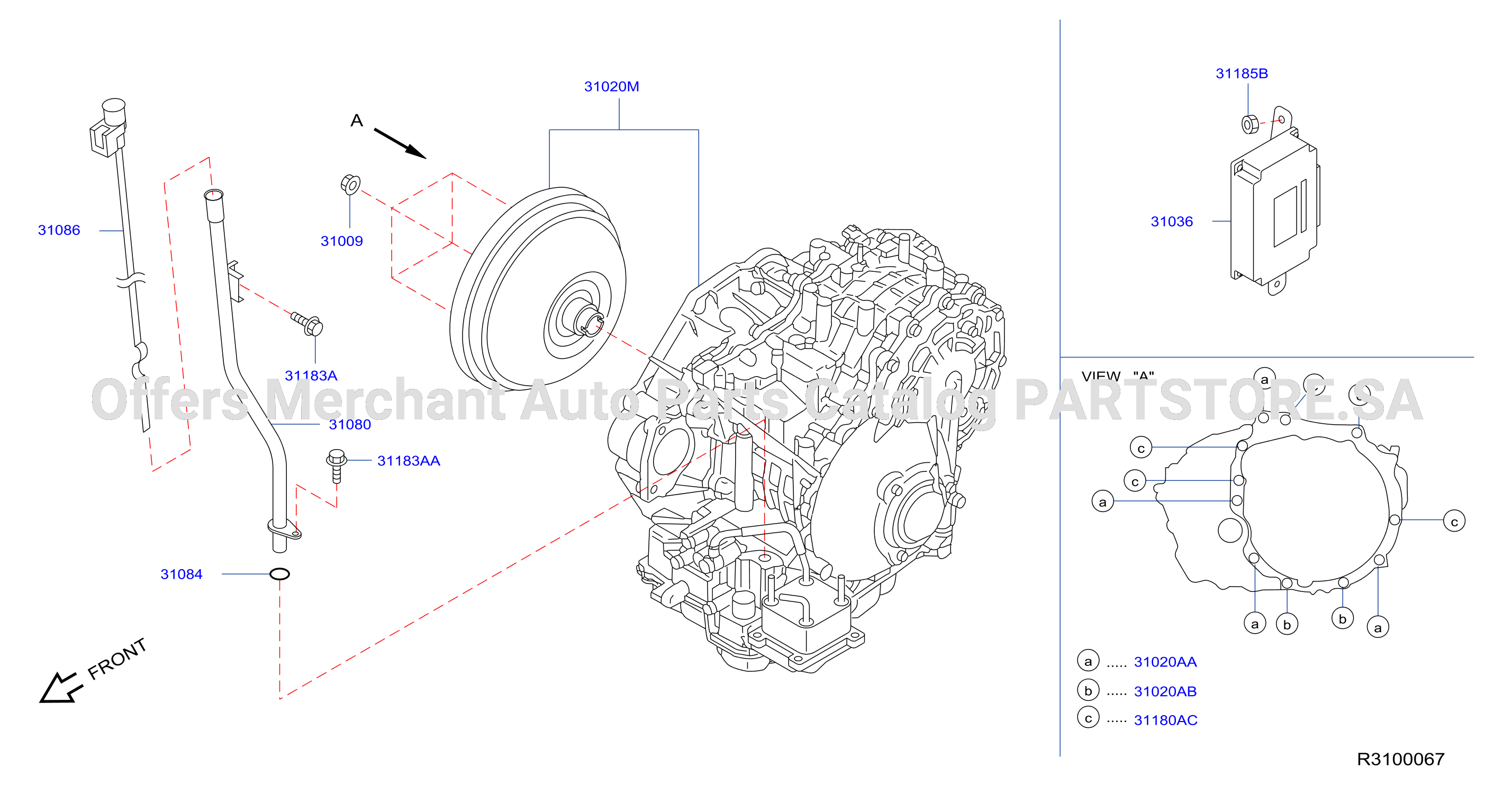Auto Transmission Transaxle Fitting Assembly Fitting Parts