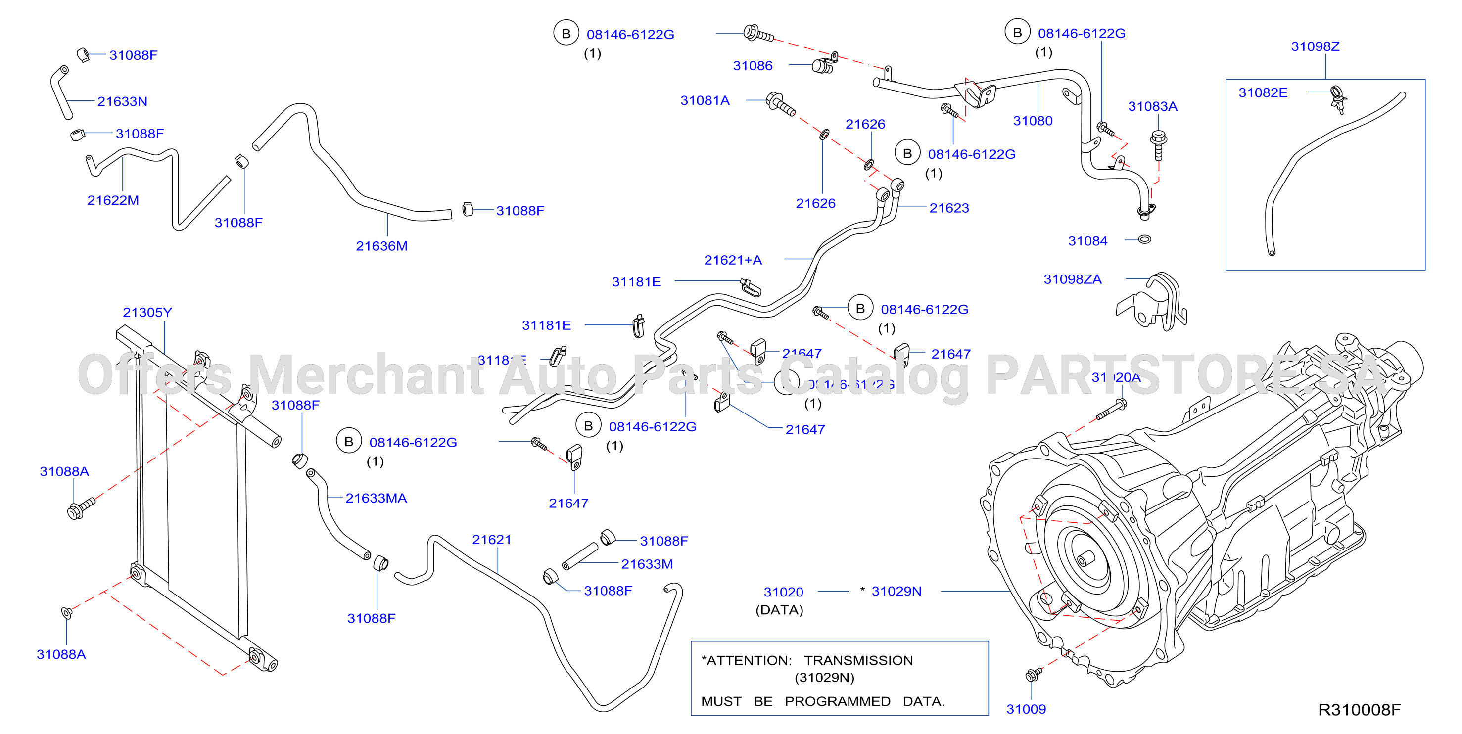Auto Transmission Transaxle Fitting Assembly Fitting Parts