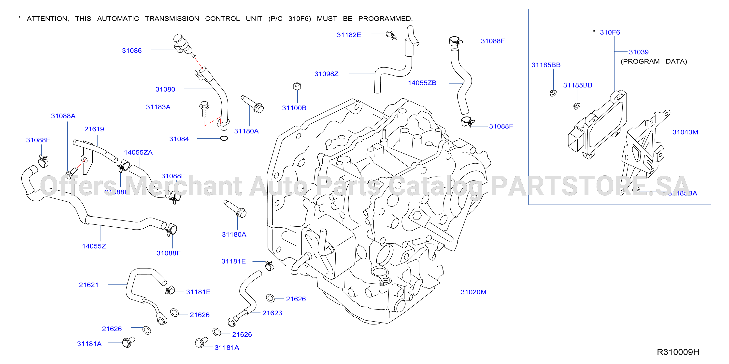 Auto Transmission Transaxle Fitting Assembly Fitting Parts