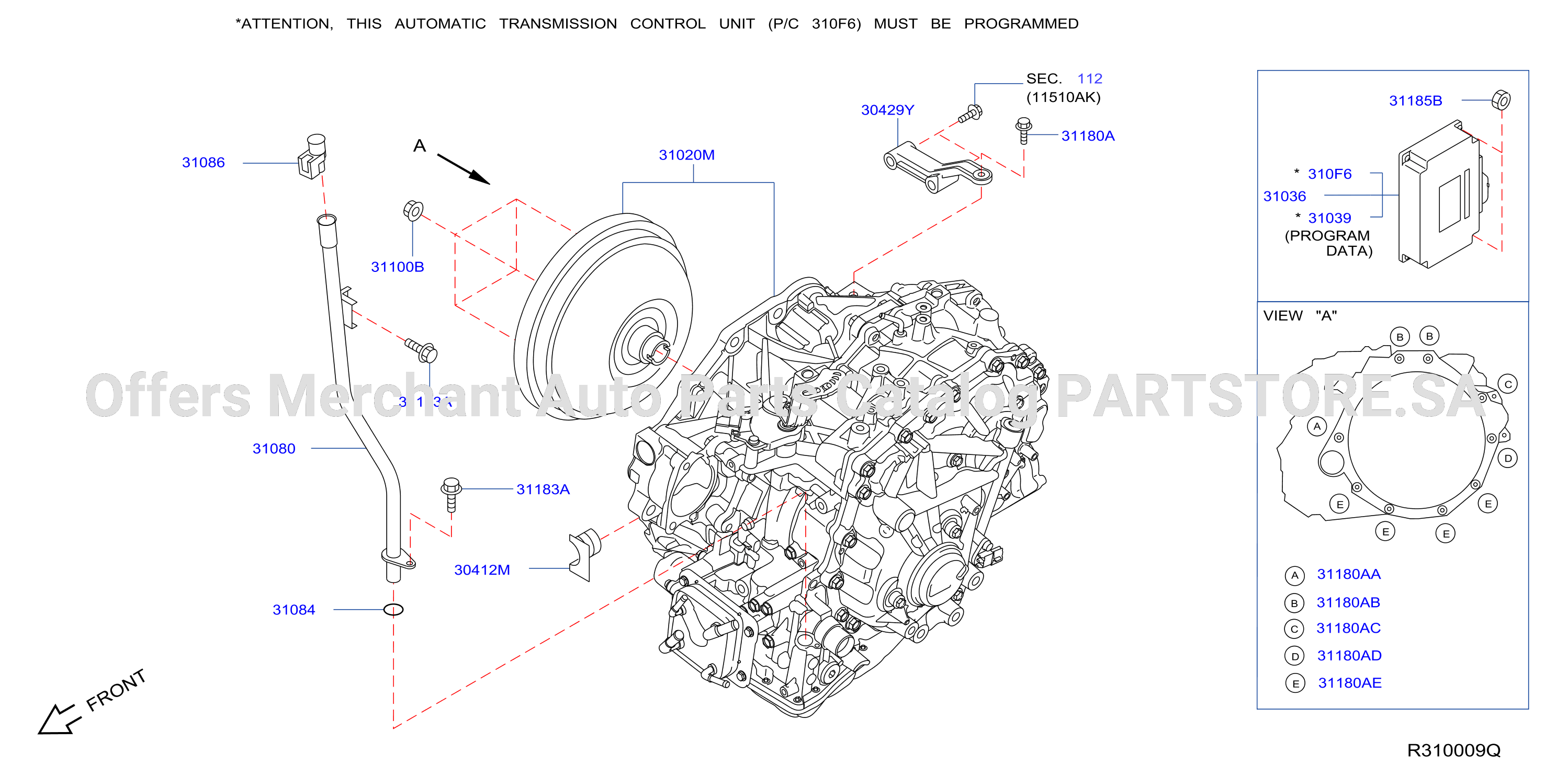 Auto Transmission Transaxle Fitting Assembly Fitting Parts